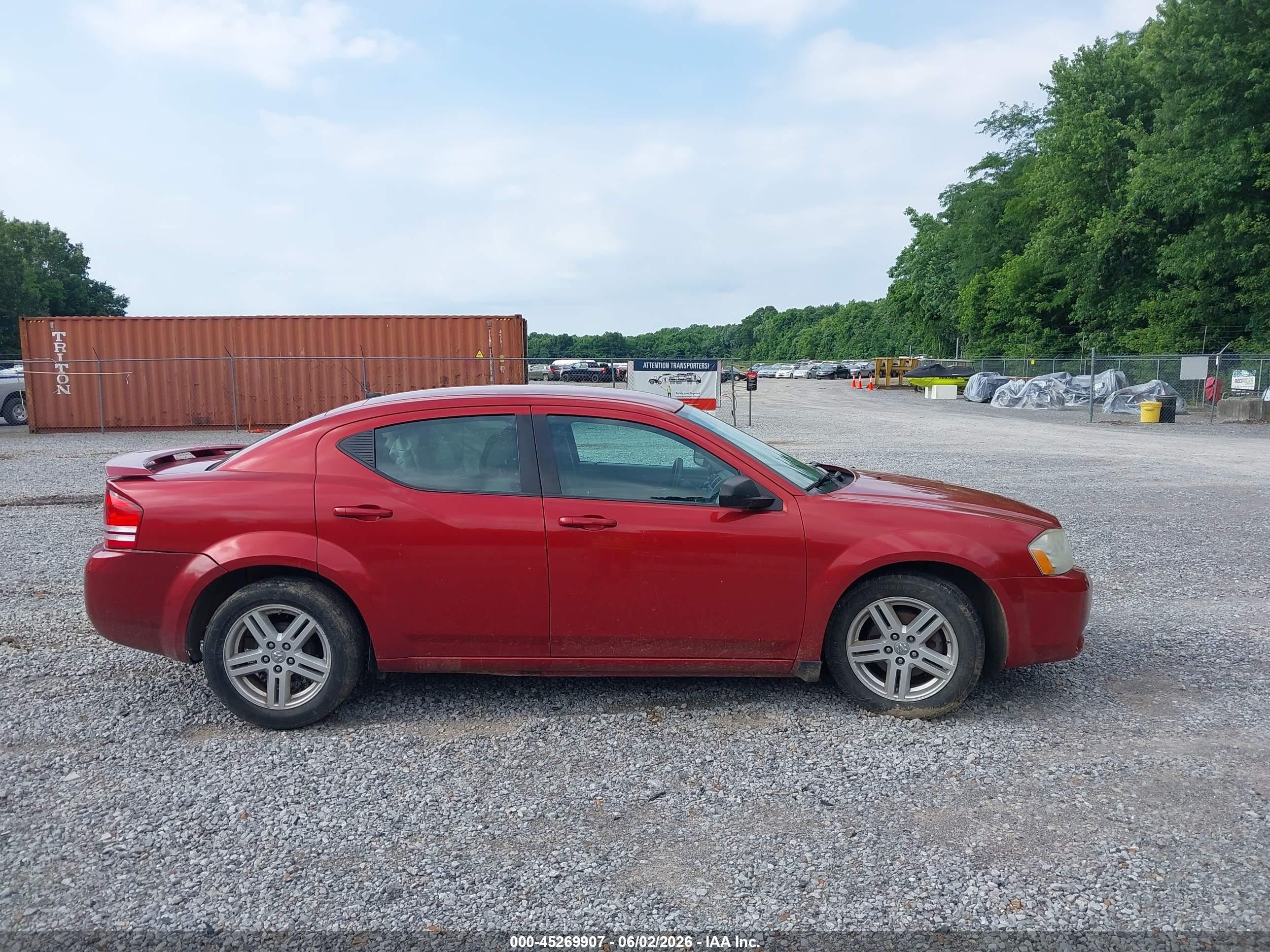 2008 Dodge Avenger Sxt Red vin: 1B3LC56K98N298560