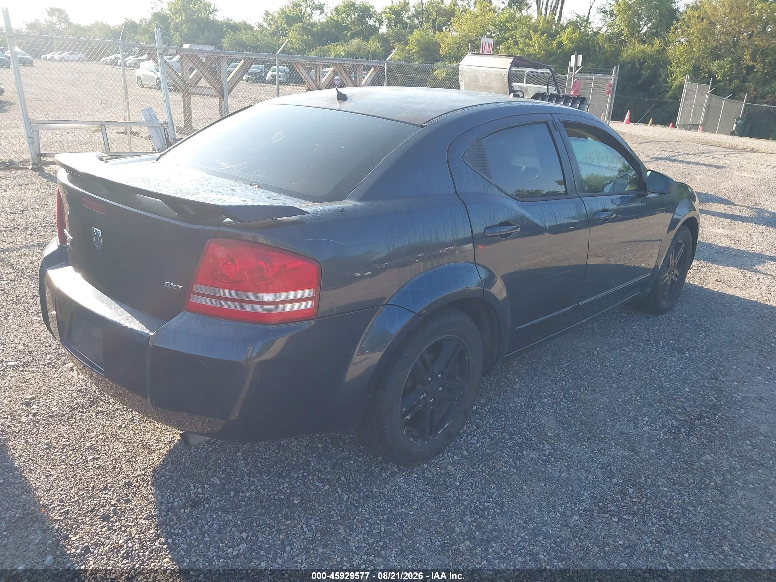 2008 Dodge Avenger Sxt Black vin: 1B3LC56K98N688137