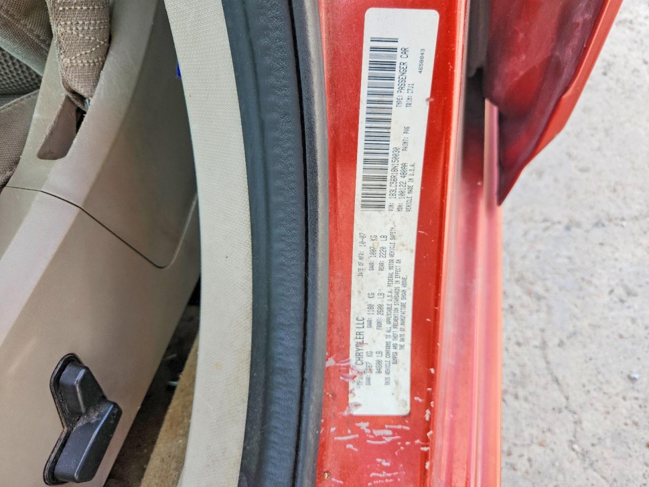2008 Dodge Avenger Sxt Orange vin: 1B3LC56R18N150030