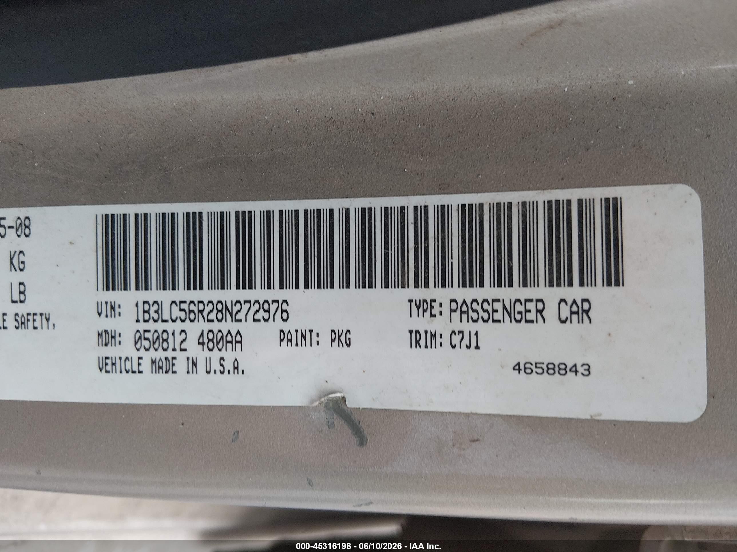 2008 Dodge Avenger Sxt Tan vin: 1B3LC56R28N272976