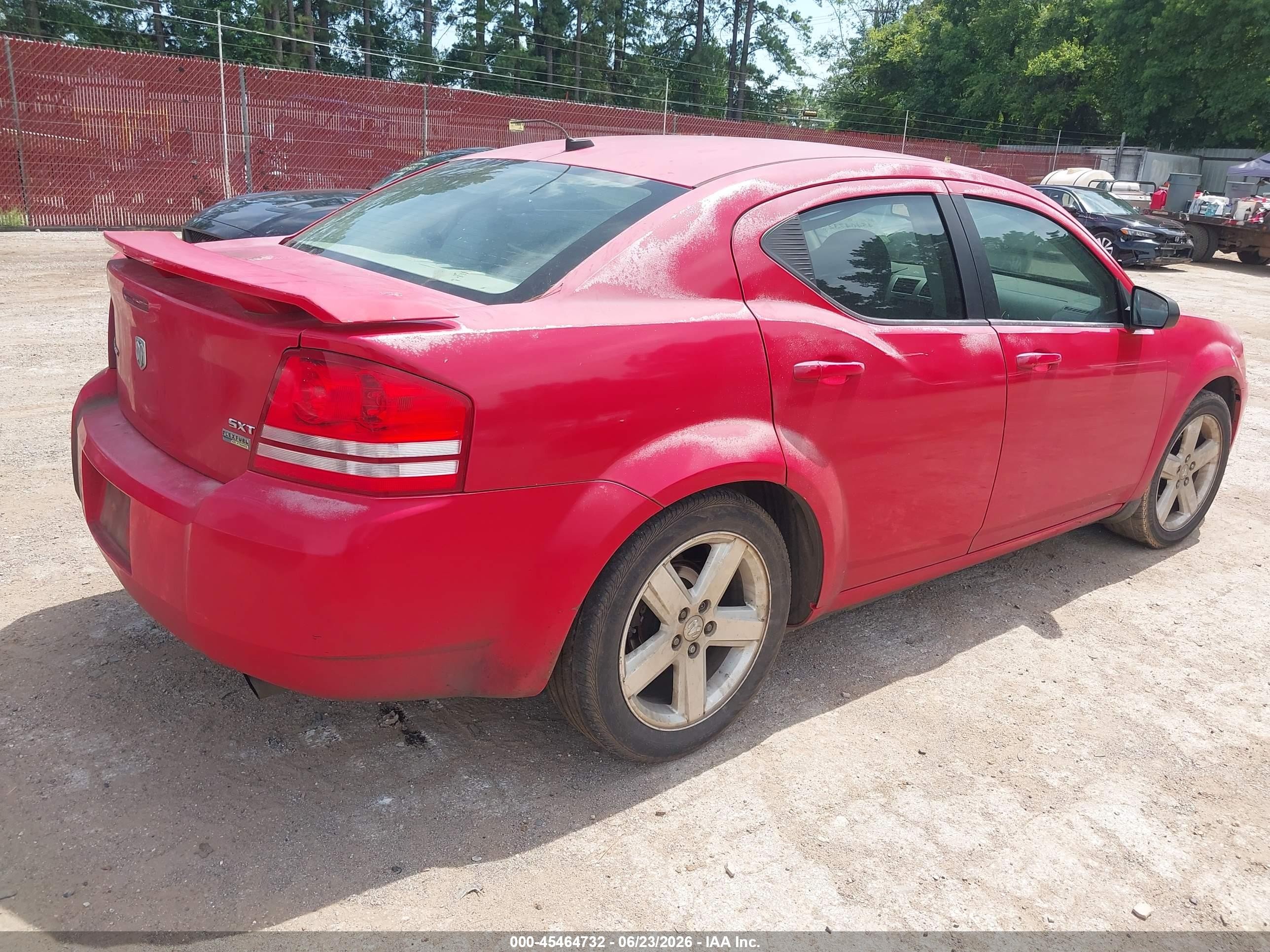 2008 Dodge Avenger Sxt Red vin: 1B3LC56R98N299267