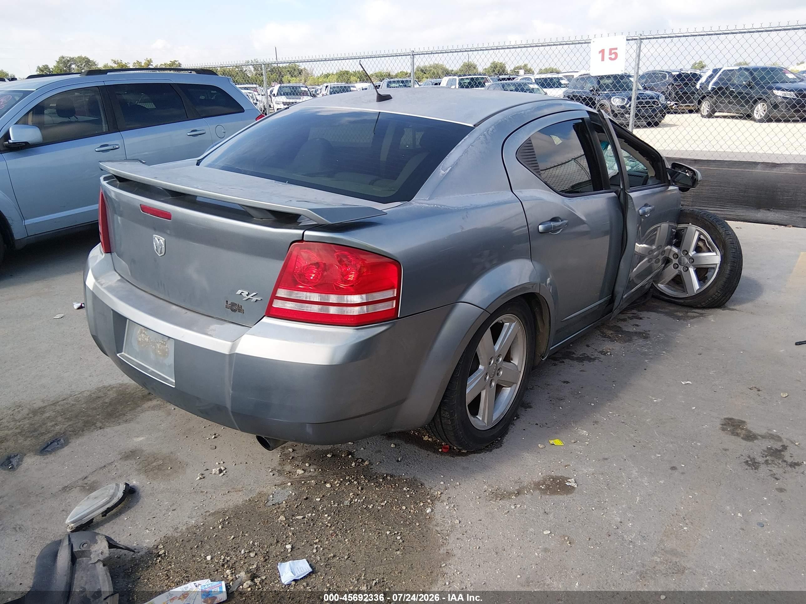 2008 Dodge Avenger R/t Gray vin: 1B3LC76M98N261831