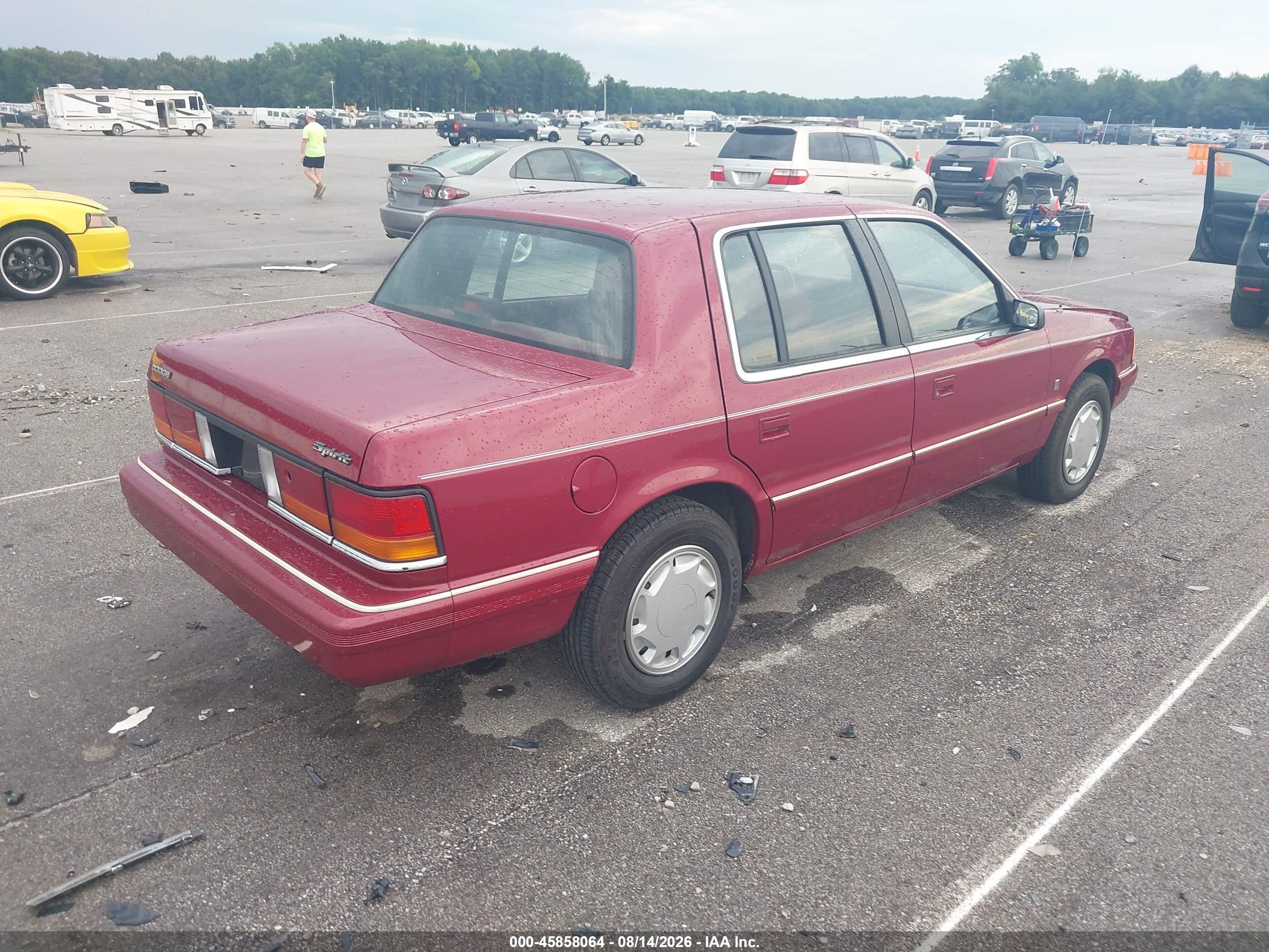 1991 Dodge Spirit   Red vin: 1B3XA4630MF701162