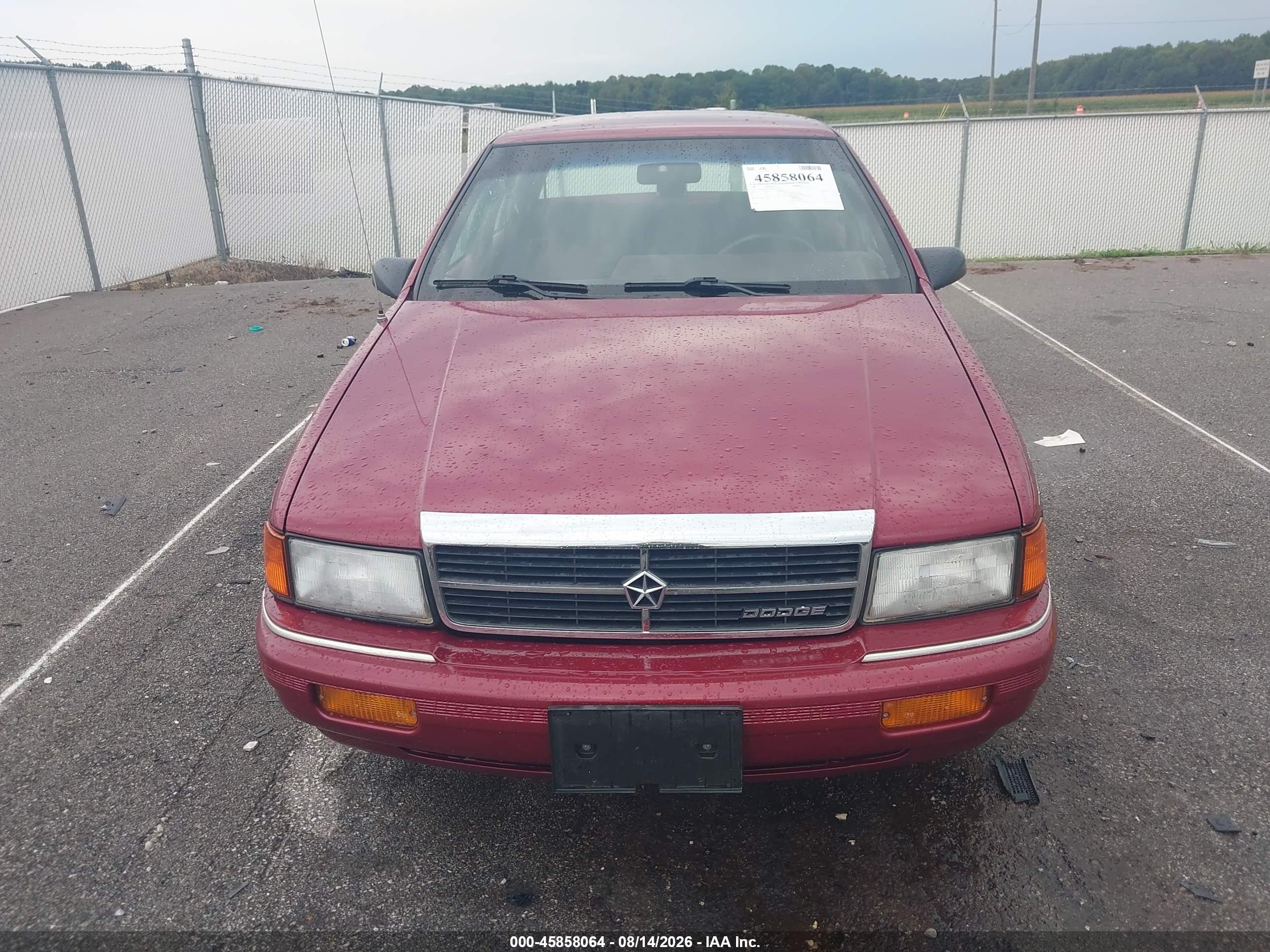 1991 Dodge Spirit   Red vin: 1B3XA4630MF701162
