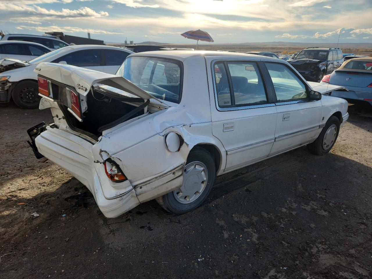 1991 Dodge Spirit White vin: 1B3XA4635MF524205