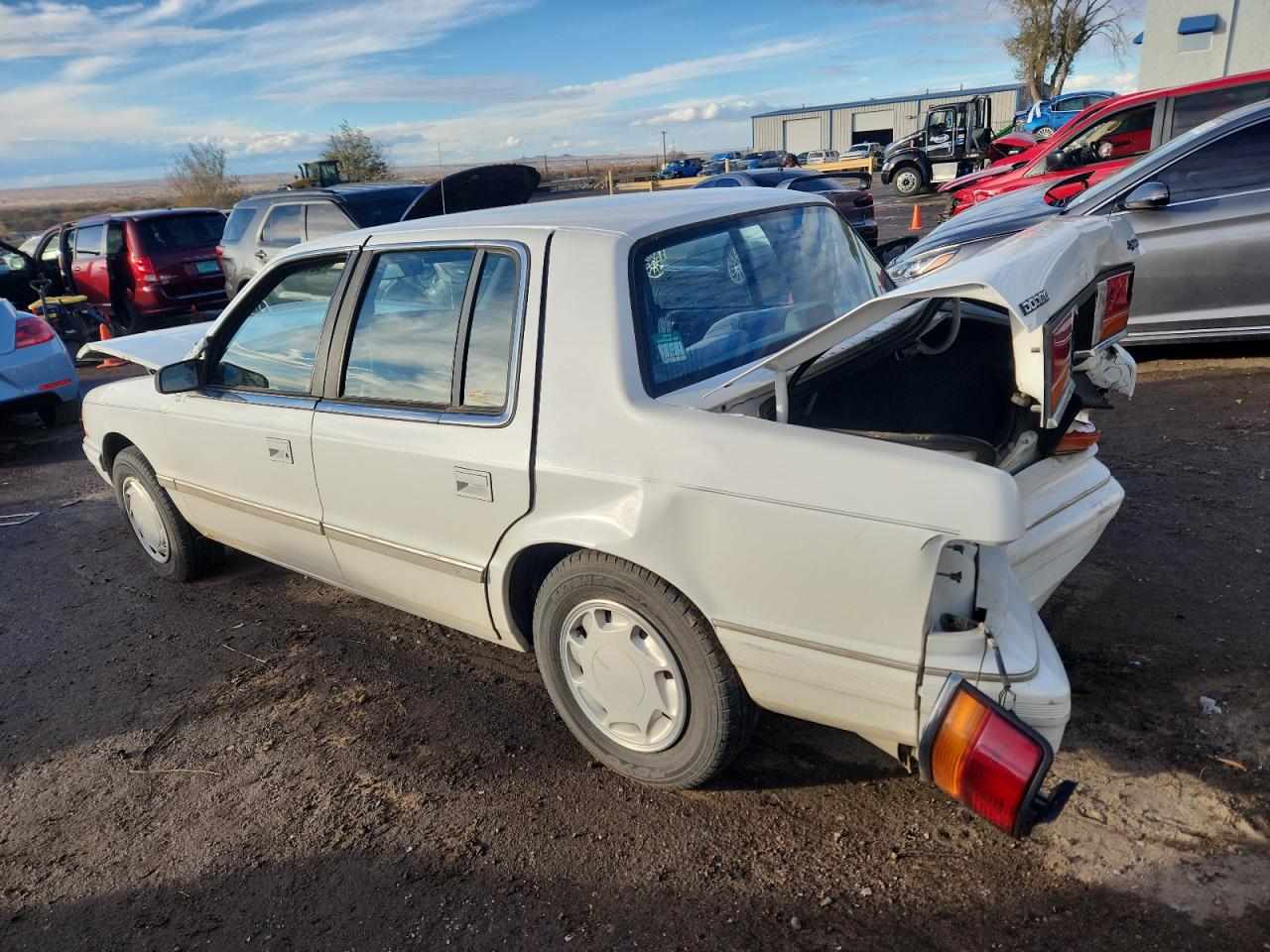 1991 Dodge Spirit White vin: 1B3XA4635MF524205