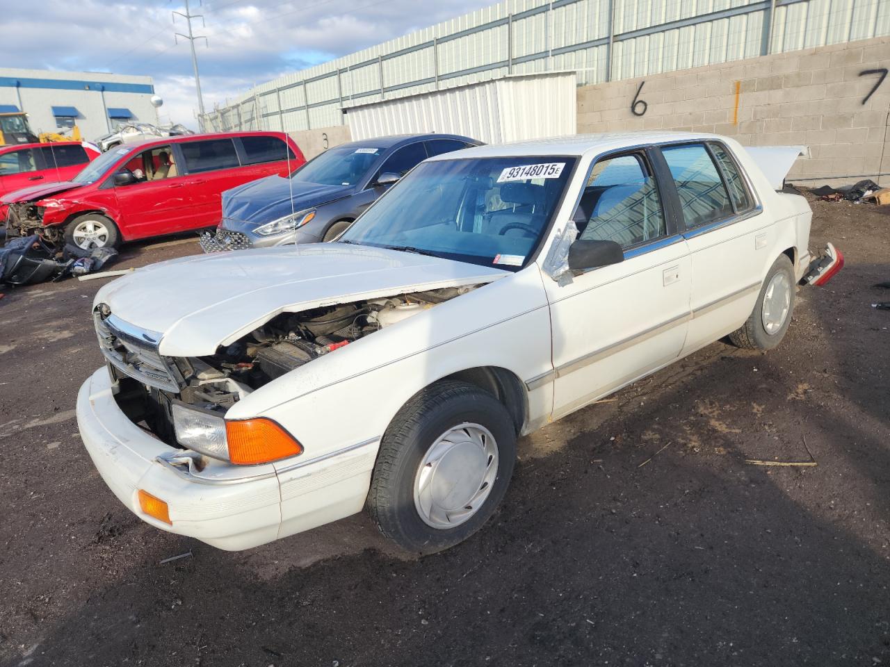 1991 Dodge Spirit White vin: 1B3XA4635MF524205