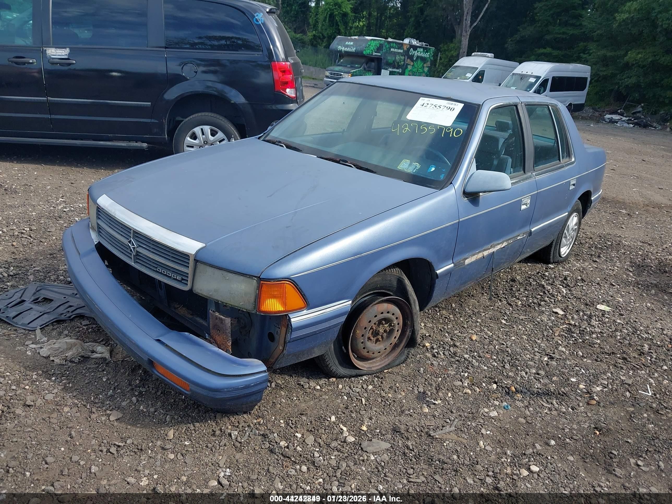 1992 Dodge Spirit   Синий vin: 1B3XA46K1NF176704