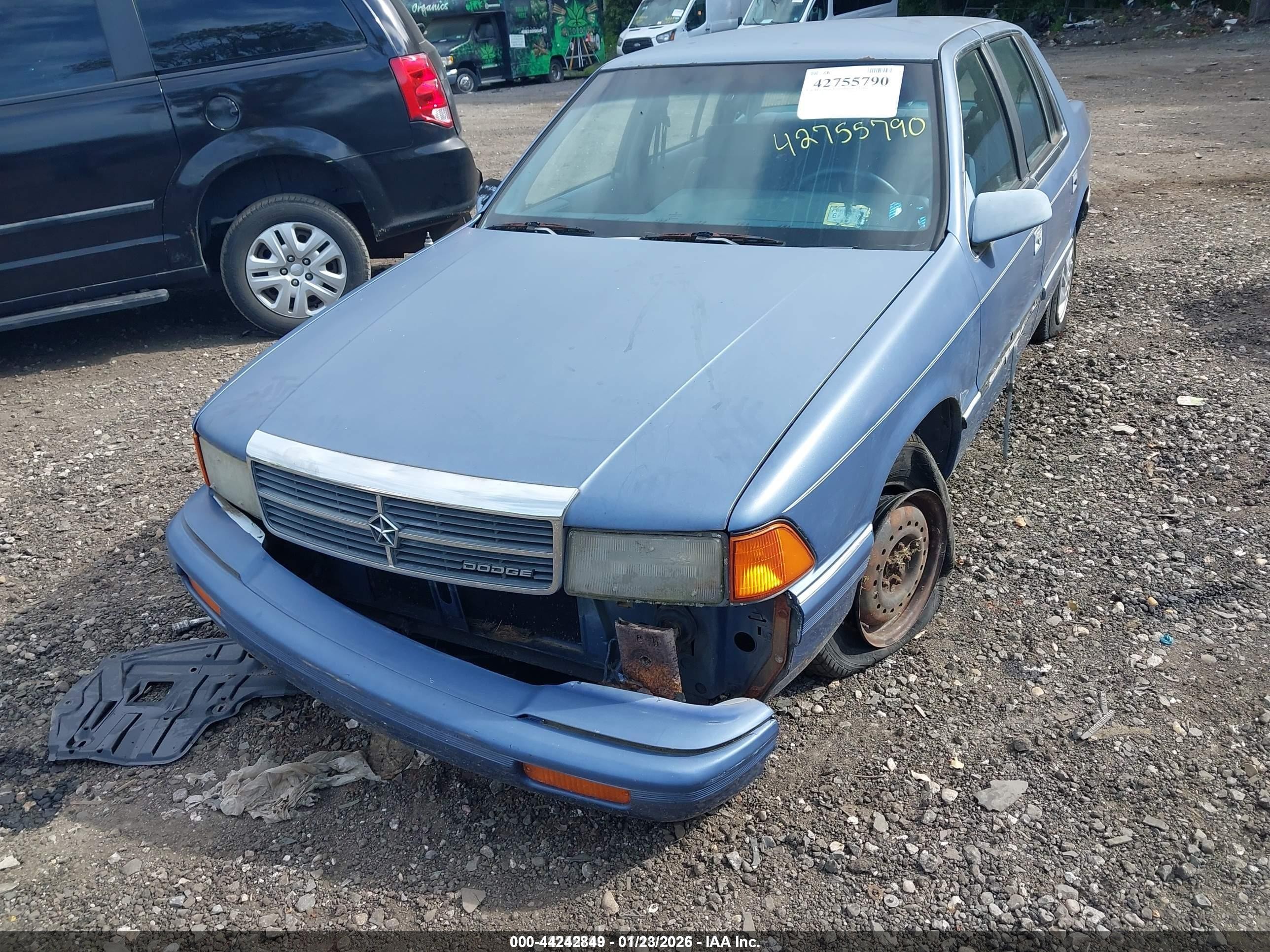1992 Dodge Spirit   Синий vin: 1B3XA46K1NF176704