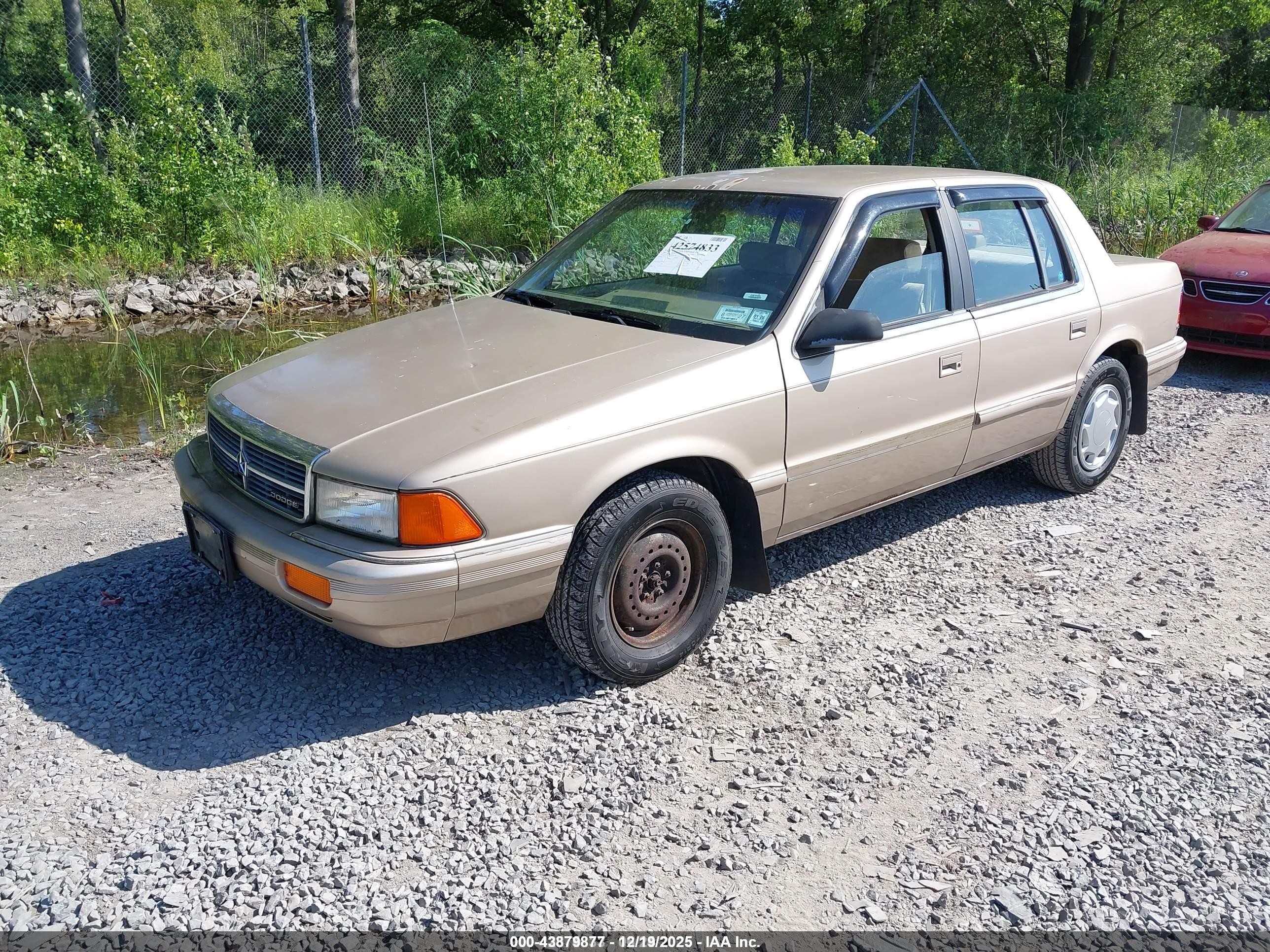 1991 Dodge Spirit   Gold vin: 1B3XA46K2MF565396