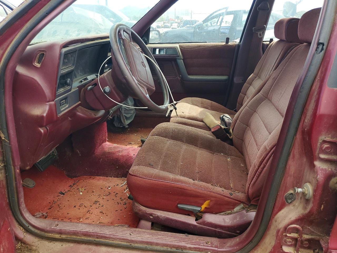 1991 Dodge Spirit Burgundy vin: 1B3XA46K8MF542771