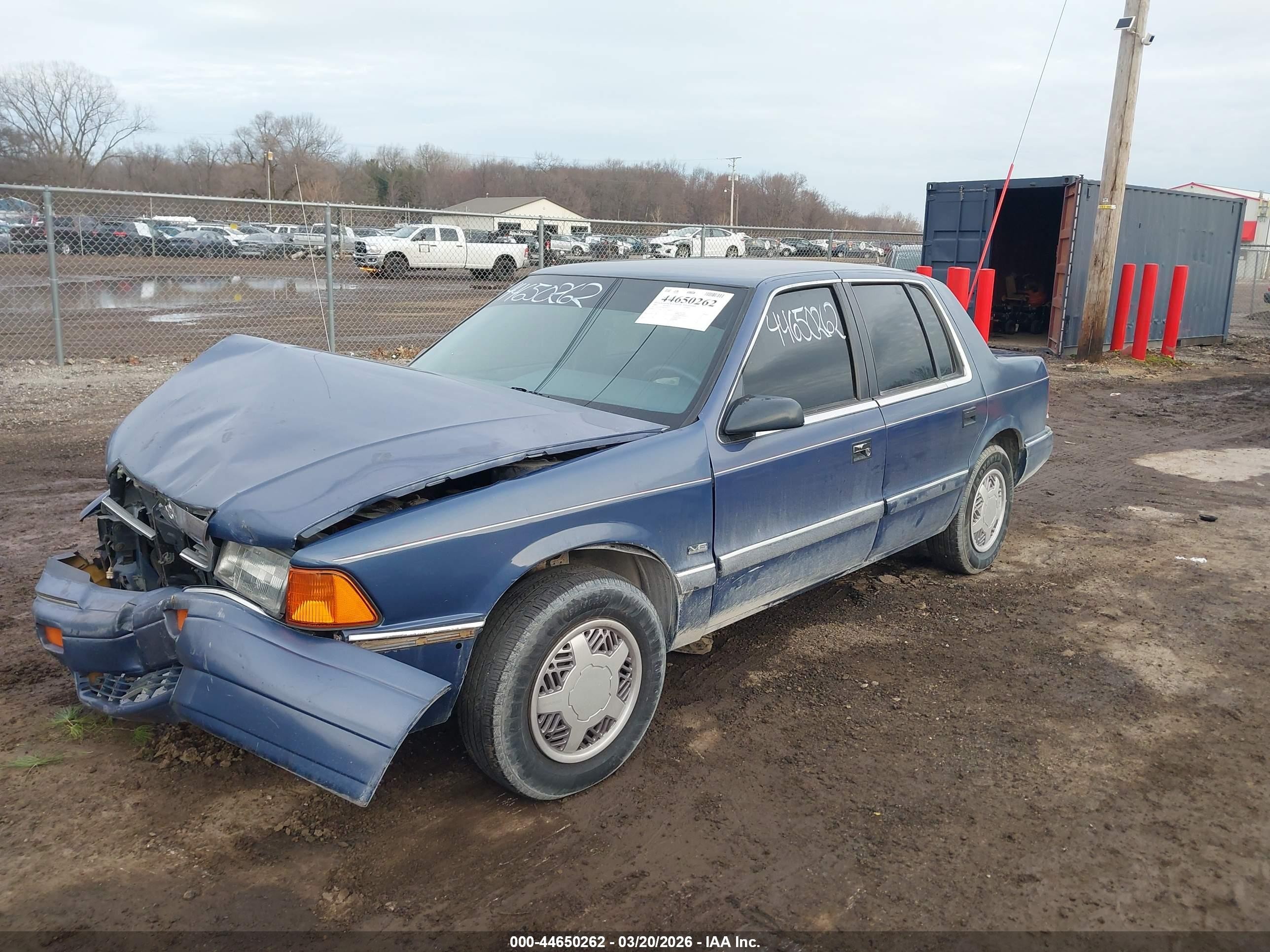 1992 Dodge Spirit Le Blue vin: 1B3XA5634NF258795