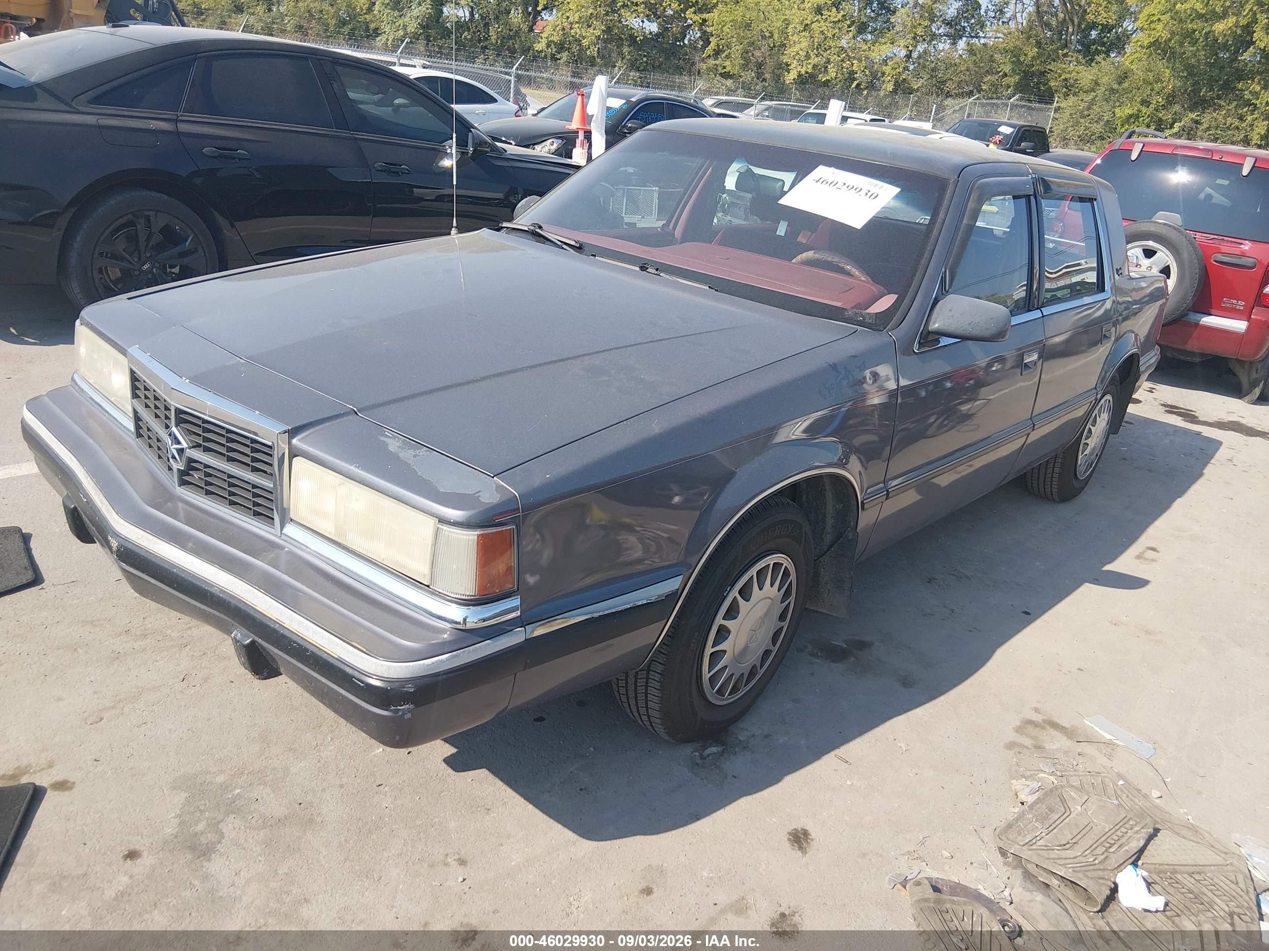 1993 Dodge Dynasty Gray vin: 1B3XC4636PD143621