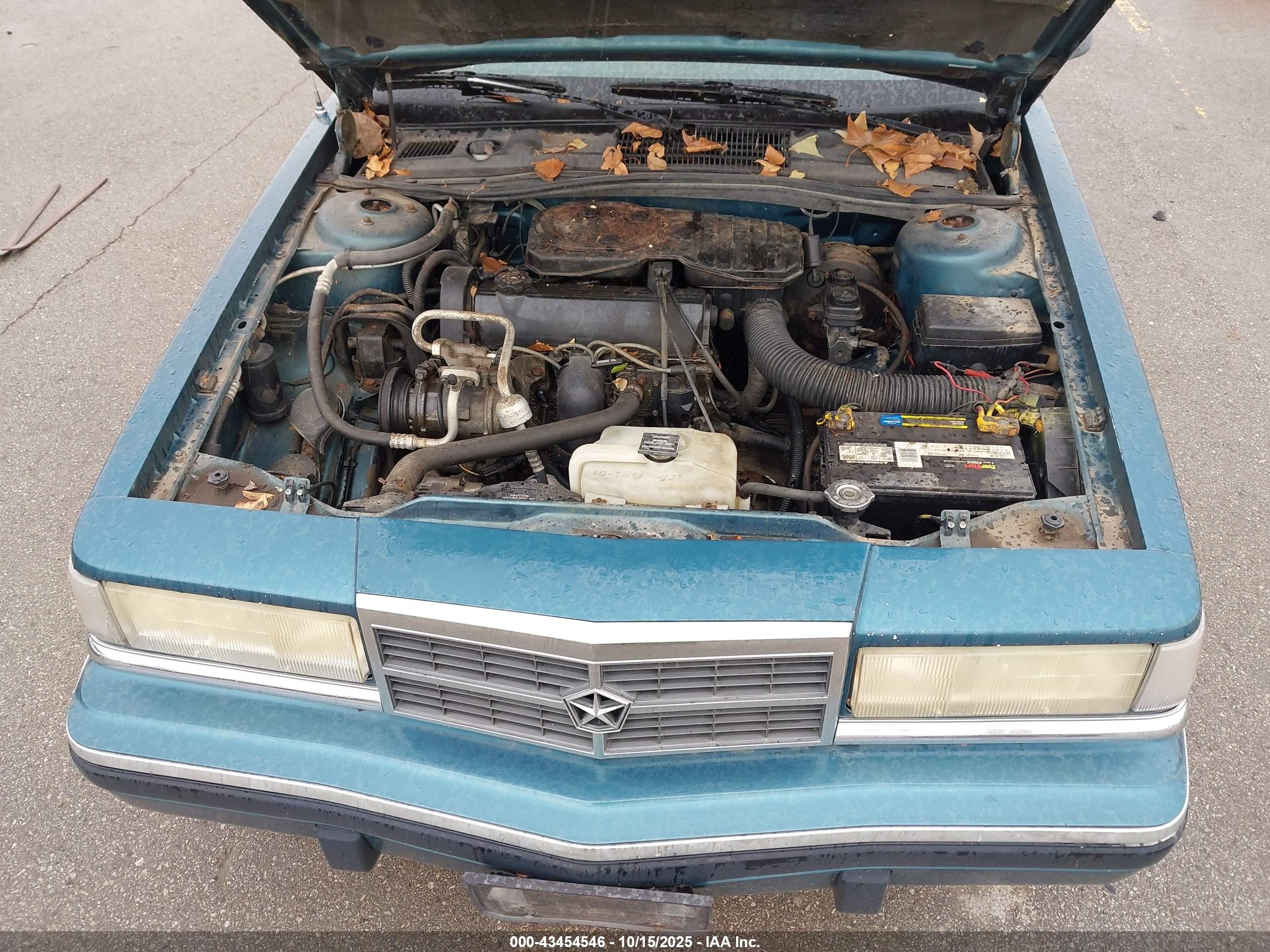 1993 Dodge Dynasty   Blue vin: 1B3XC46K7PD204191