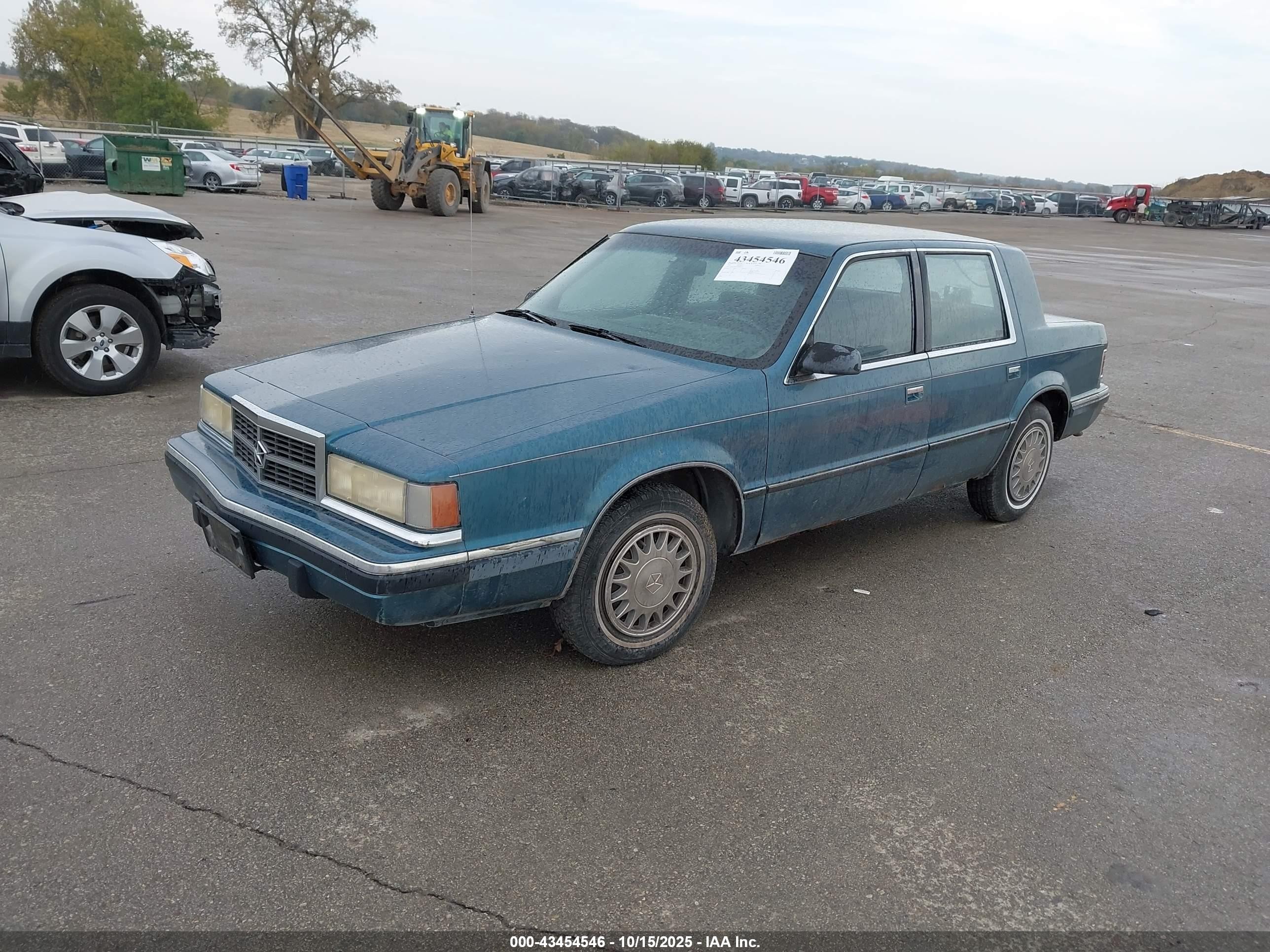 1993 Dodge Dynasty   Blue vin: 1B3XC46K7PD204191