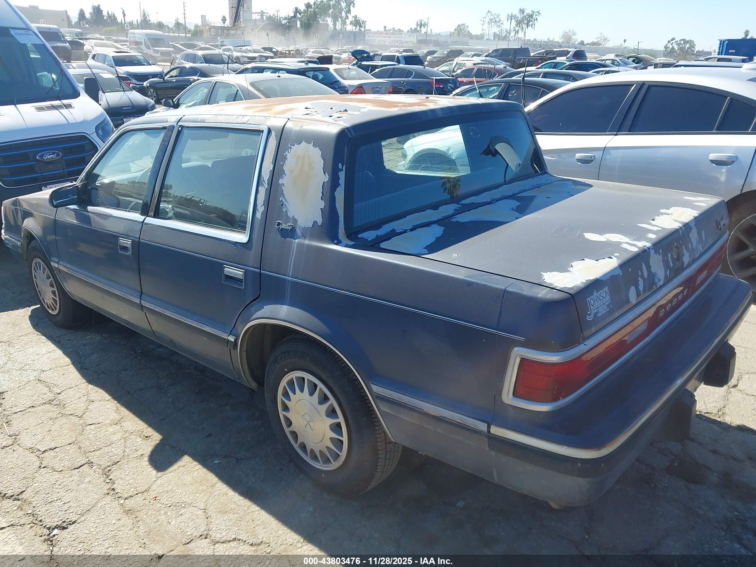 1991 Dodge Dynasty Le Blue vin: 1B3XC56R4MD253430