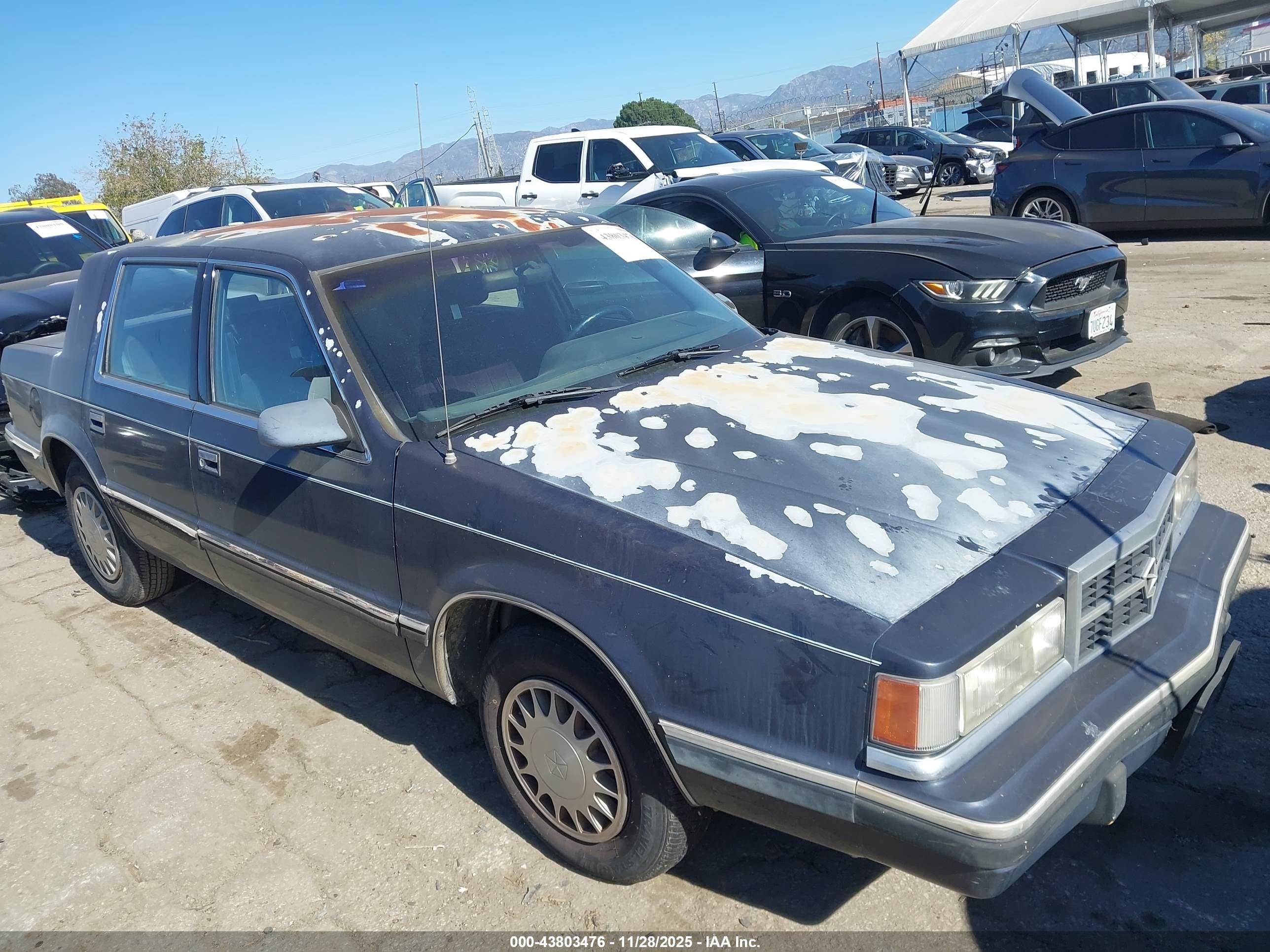1991 Dodge Dynasty Le Blue vin: 1B3XC56R4MD253430