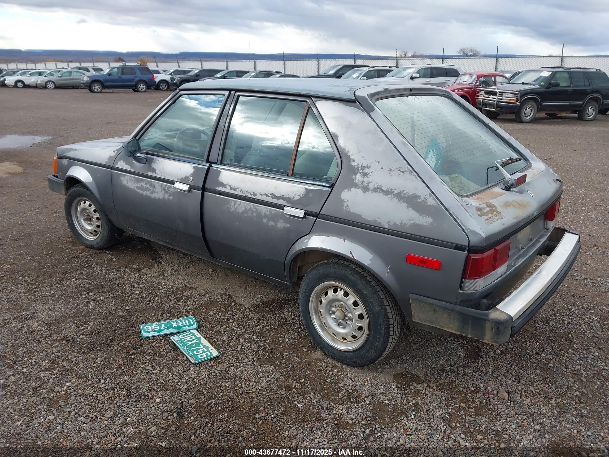 1990 Dodge Omni Expo Серый vin: 1B3XL18D7LC722766