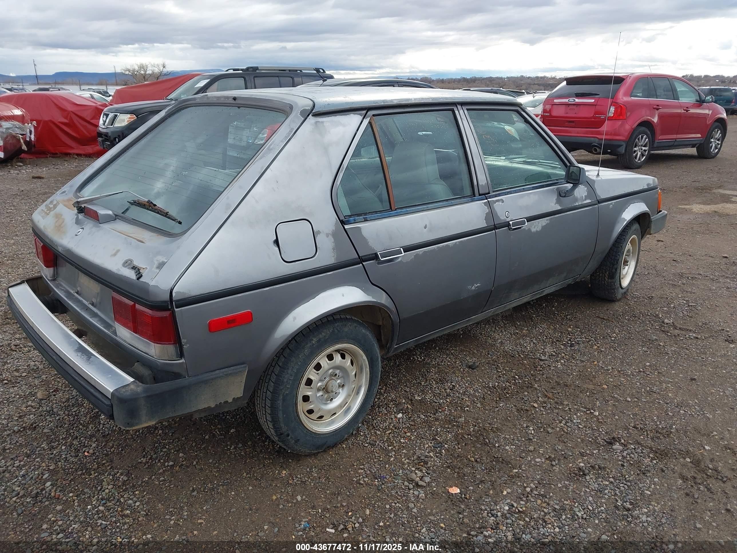 1990 Dodge Omni Expo Серый vin: 1B3XL18D7LC722766