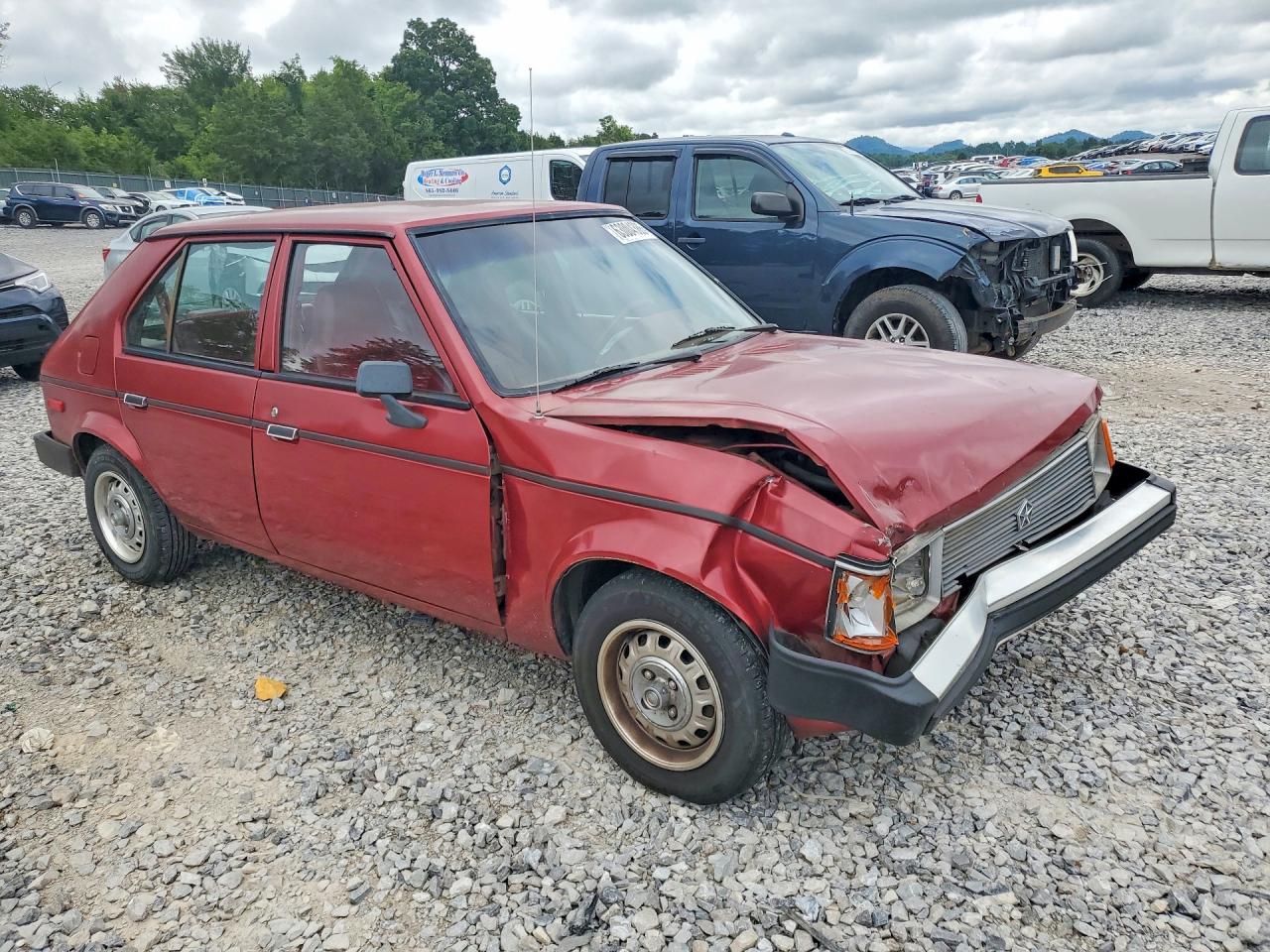 1990 Dodge Omni Expo Maroon vin: 1B3XL18D8LC730052