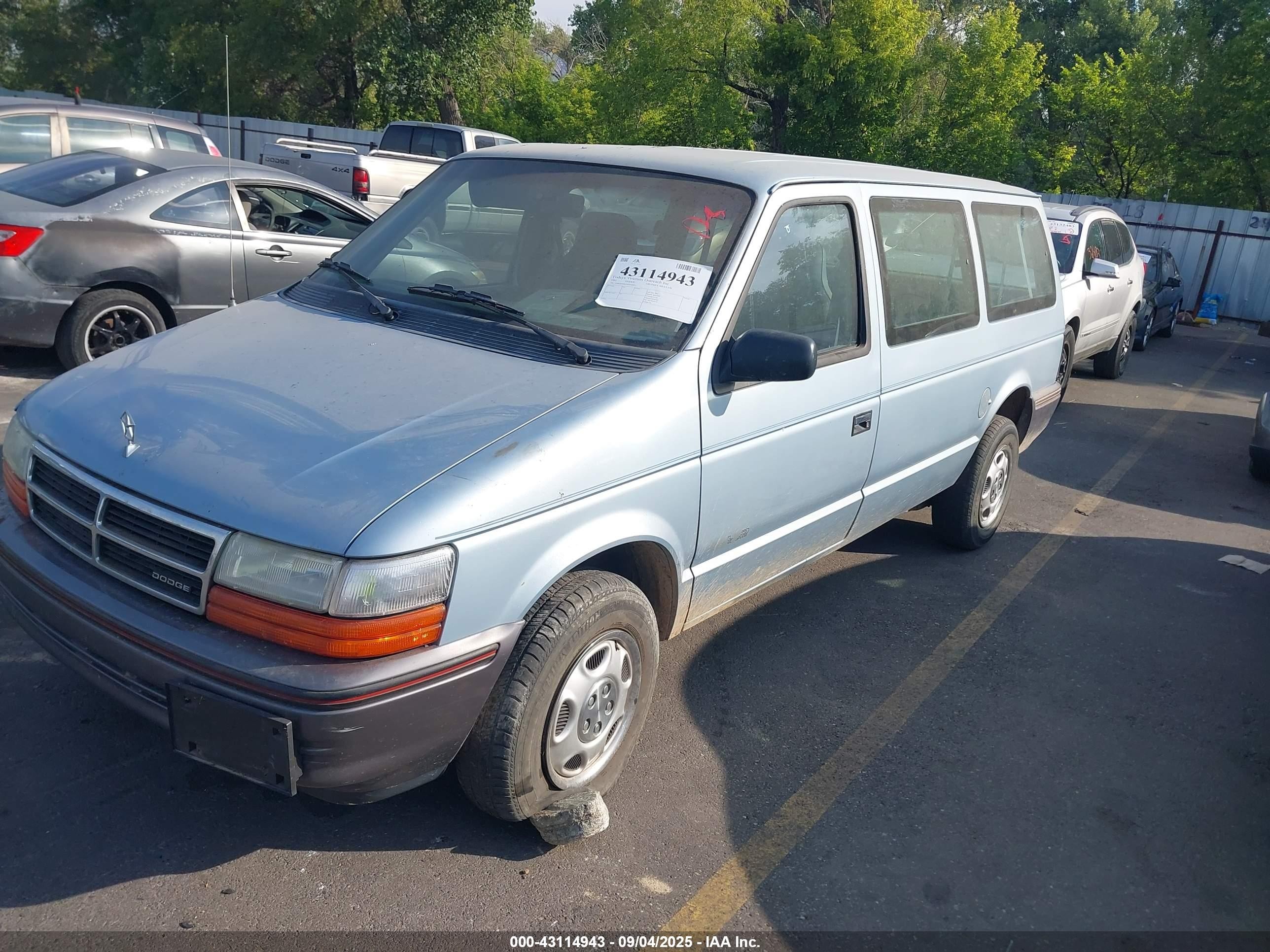 1991 Dodge Grand Caravan Se Blue vin: 1B4GD44RXMX560024