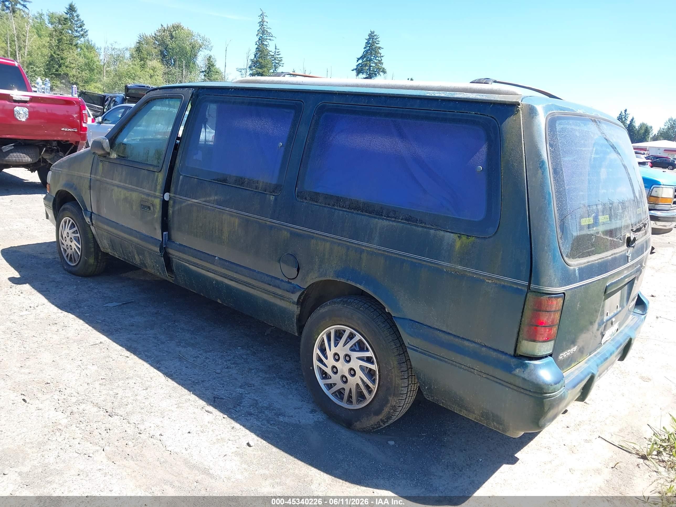 1995 Dodge Grand Caravan Se Green vin: 1B4GH44R2SX616006
