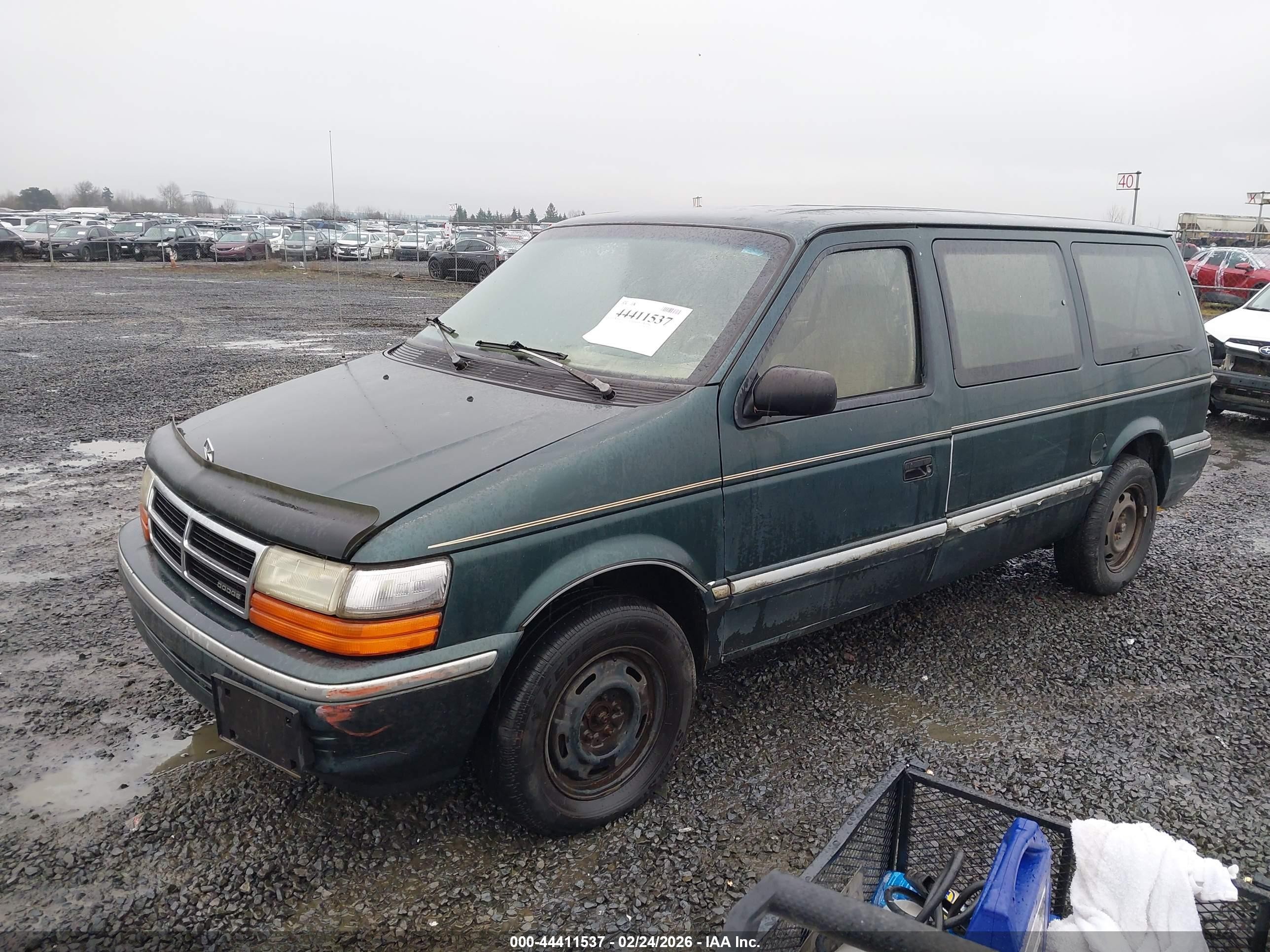 1993 Dodge Grand Caravan Se Green vin: 1B4GH44R4PX613745