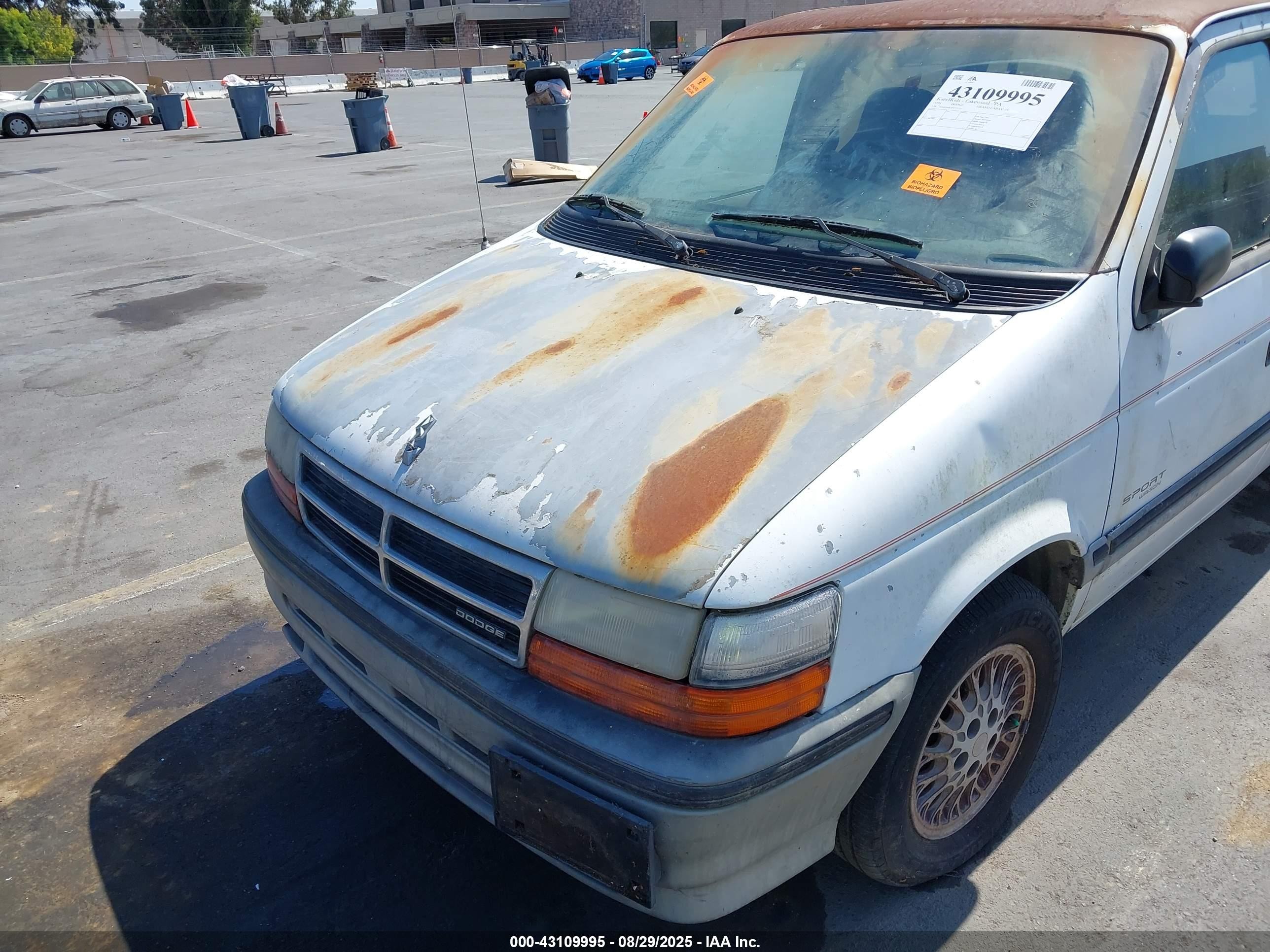 1993 Dodge Grand Caravan Se Turquoise vin: 1B4GH44R5PX771527