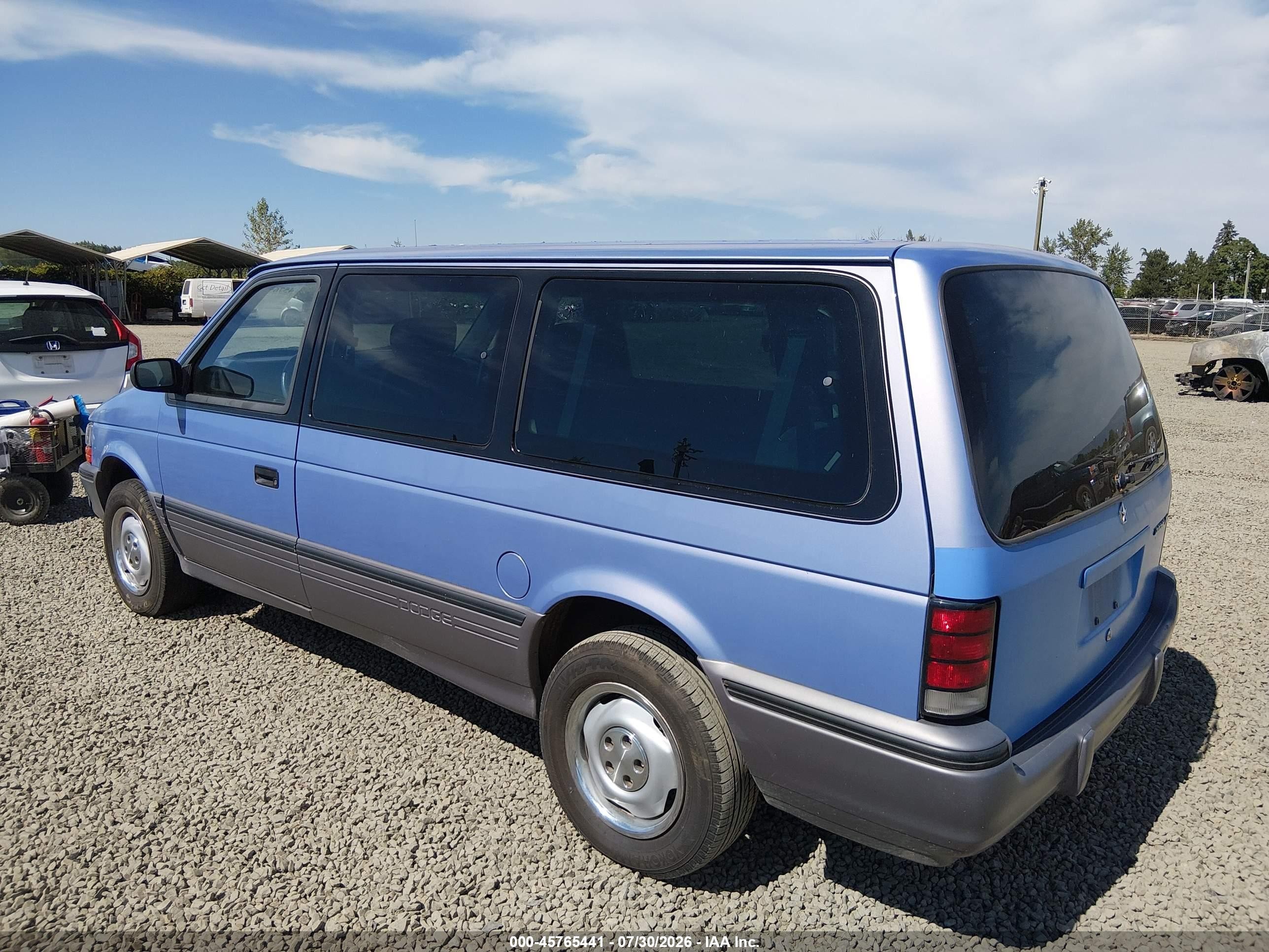 1993 Dodge Grand Caravan Le/es Purple vin: 1B4GH54R0PX534238