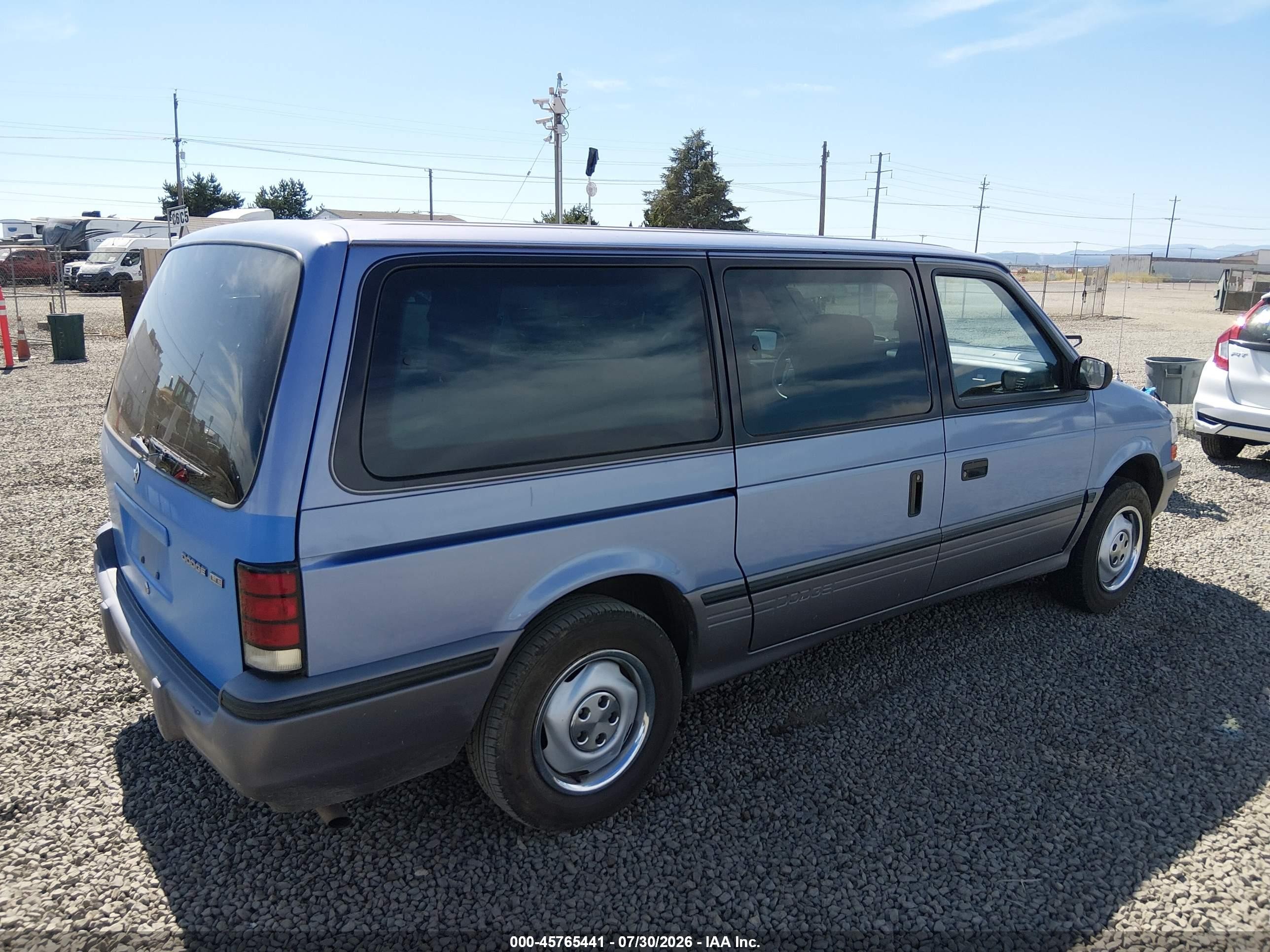 1993 Dodge Grand Caravan Le/es Purple vin: 1B4GH54R0PX534238