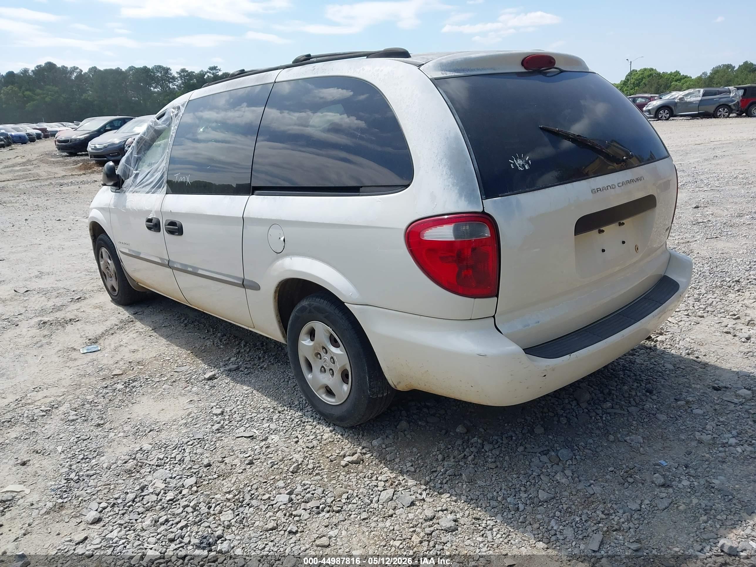 2001 Dodge Grand Caravan Se White vin: 1B4GP24371B238019