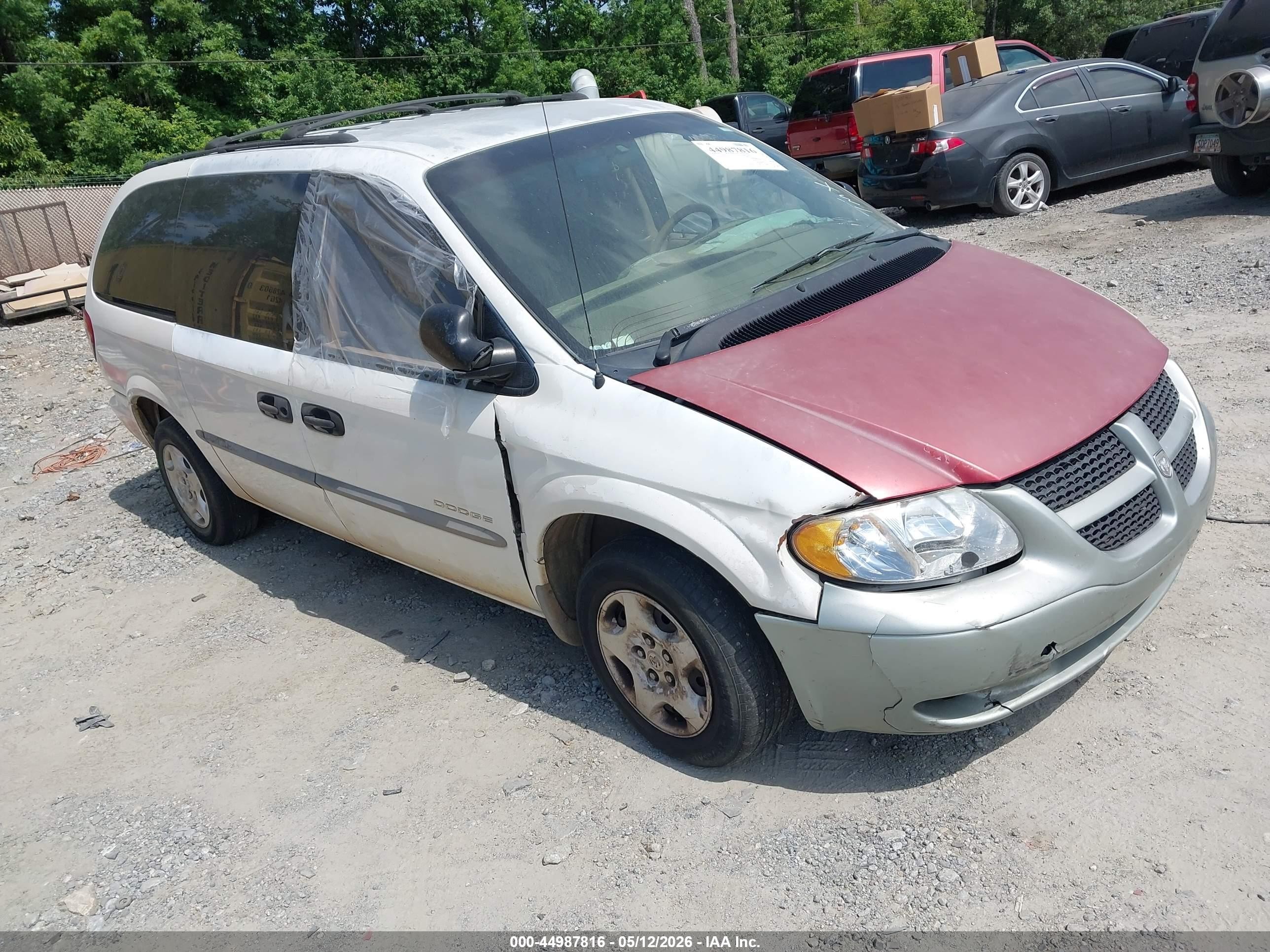 2001 Dodge Grand Caravan Se White vin: 1B4GP24371B238019