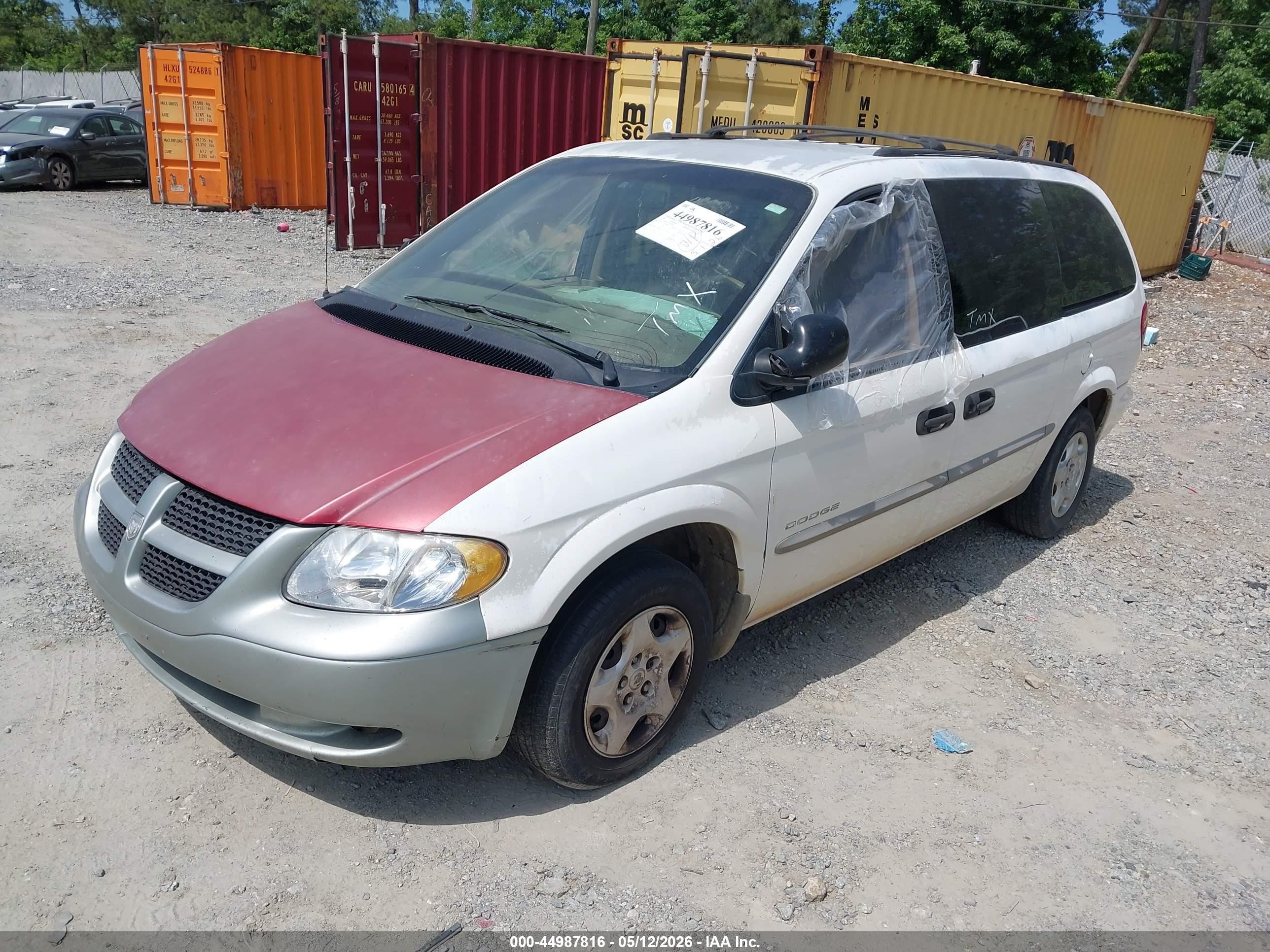 2001 Dodge Grand Caravan Se White vin: 1B4GP24371B238019