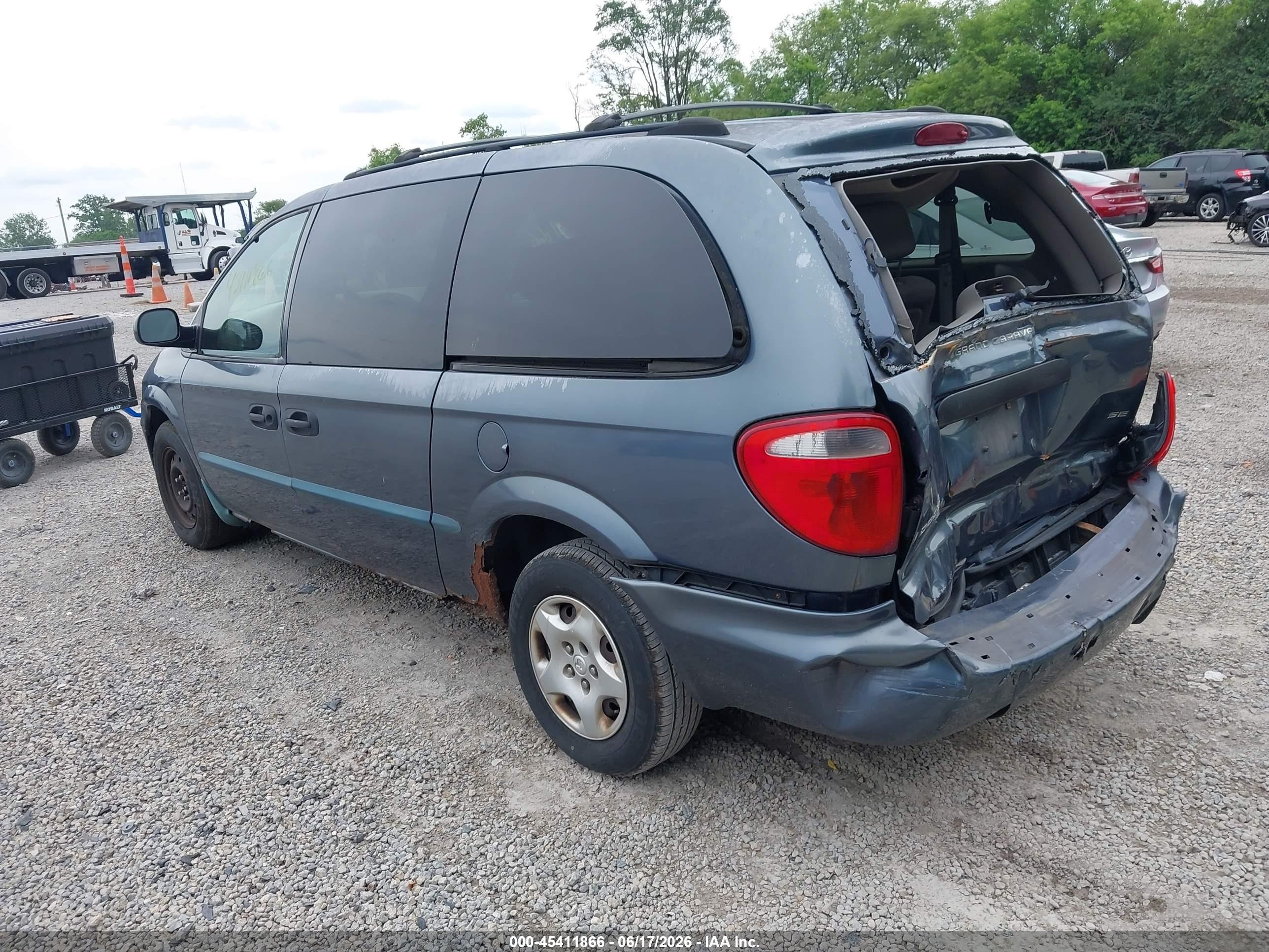 2002 Dodge Grand Caravan Se Blue vin: 1B4GP24372B733435