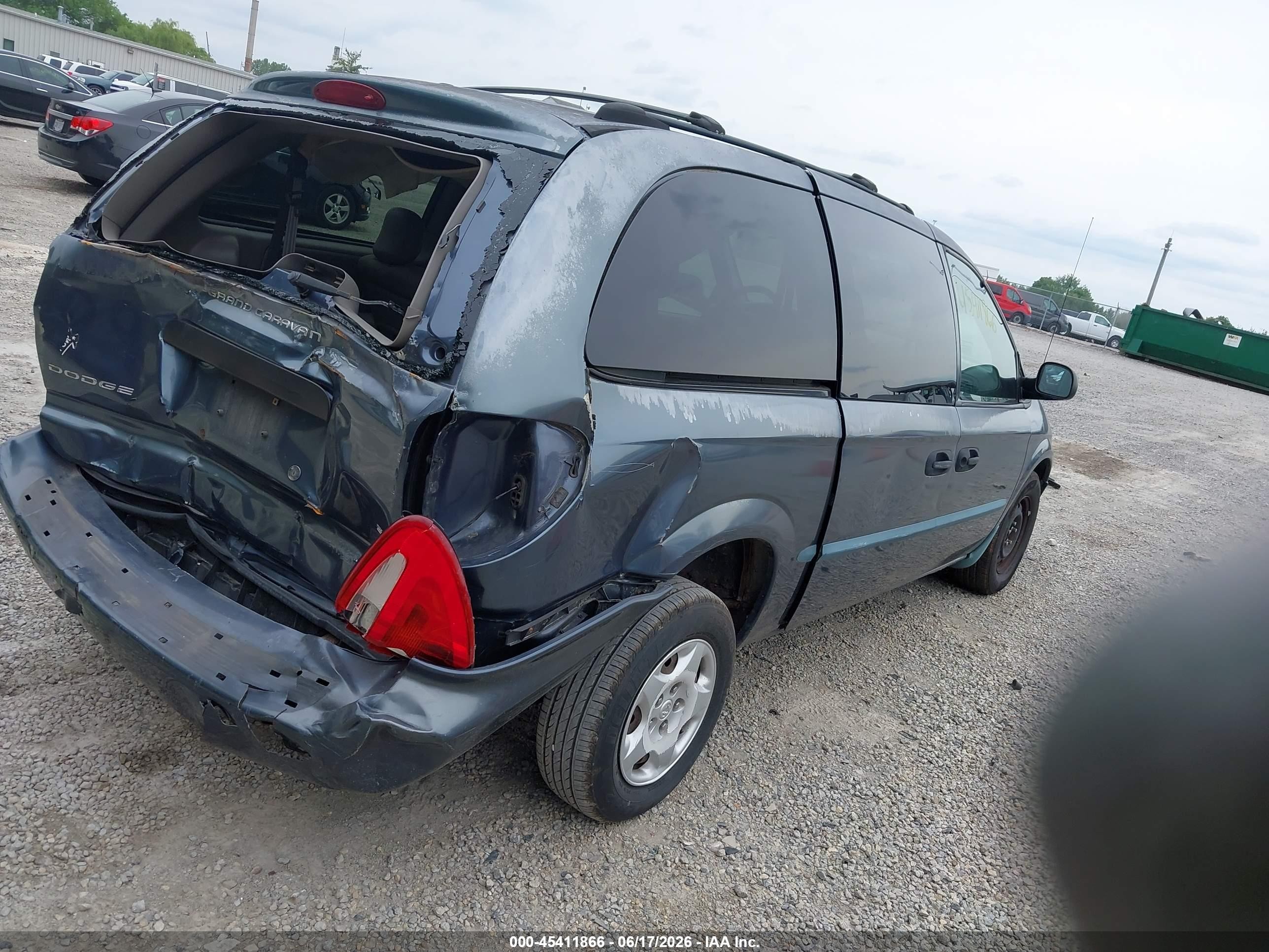 2002 Dodge Grand Caravan Se Blue vin: 1B4GP24372B733435