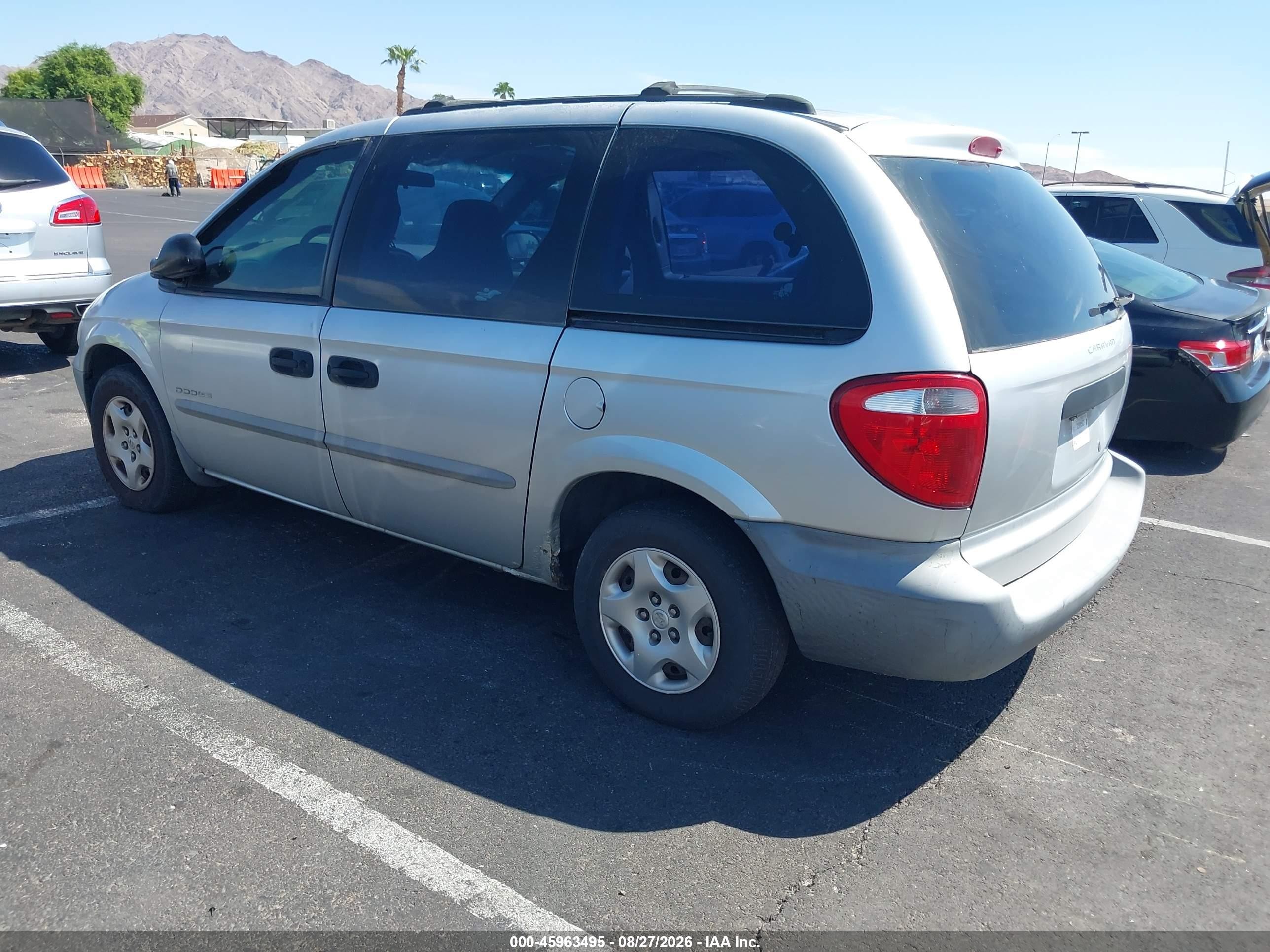 2001 Dodge Caravan Se Silver vin: 1B4GP25321B233504