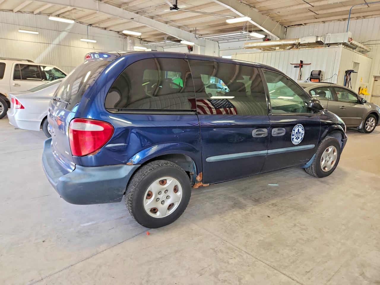 2002 Dodge Caravan Se Blue vin: 1B4GP25332B541914