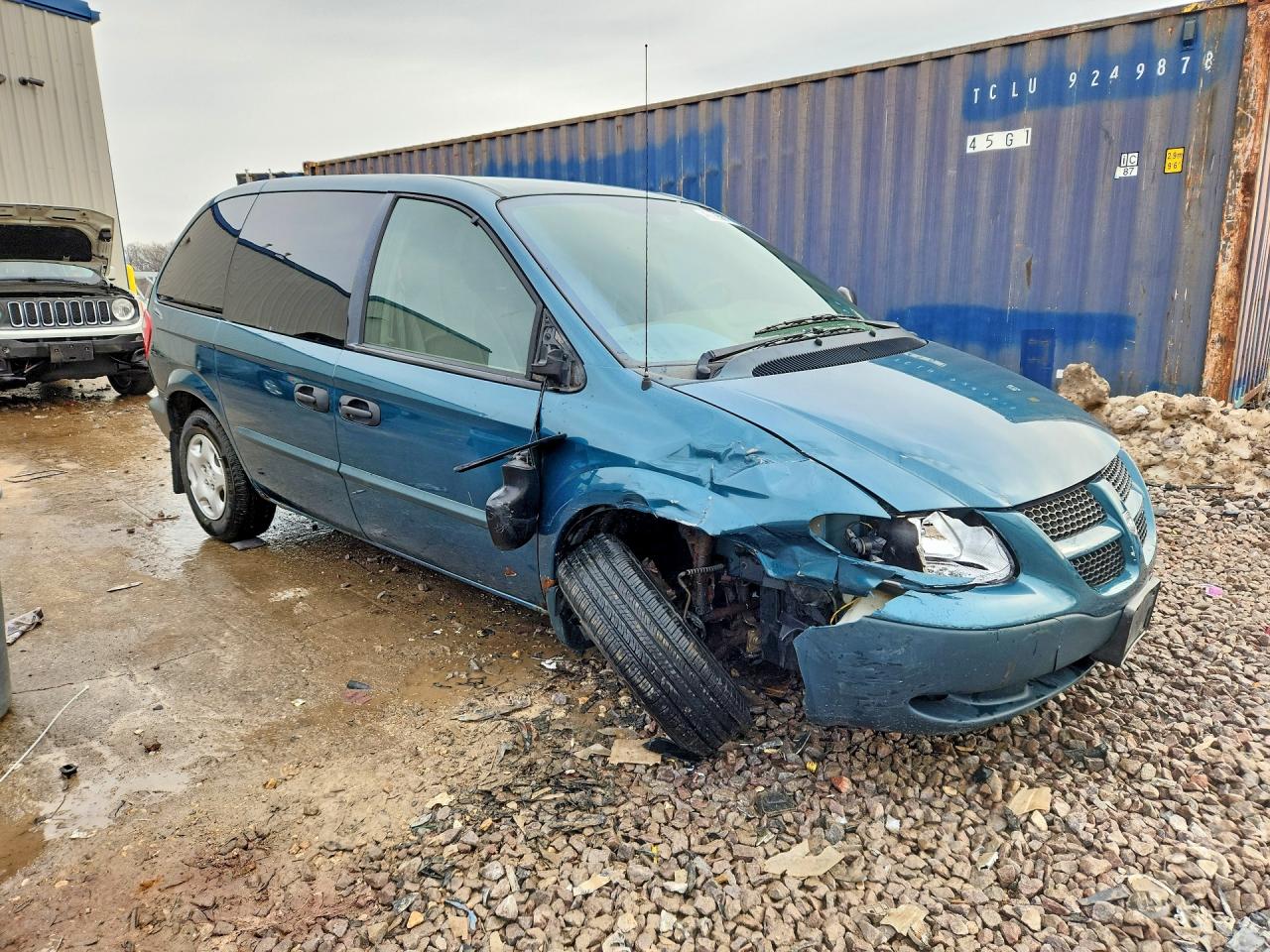 2002 Dodge Caravan Se Blue vin: 1B4GP25332B674608