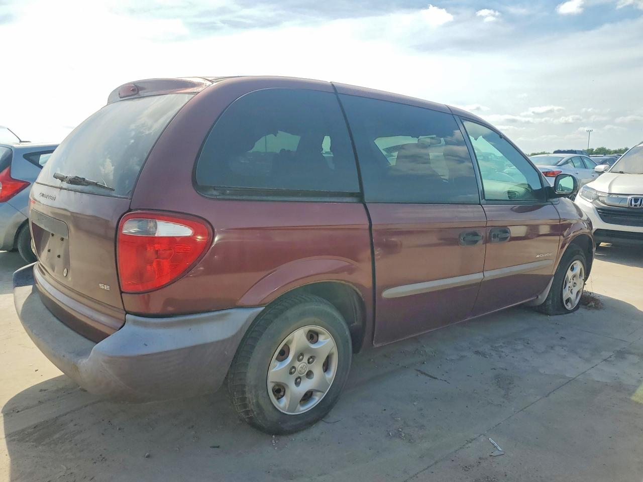 2001 Dodge Caravan Se Burgundy vin: 1B4GP25371B169928