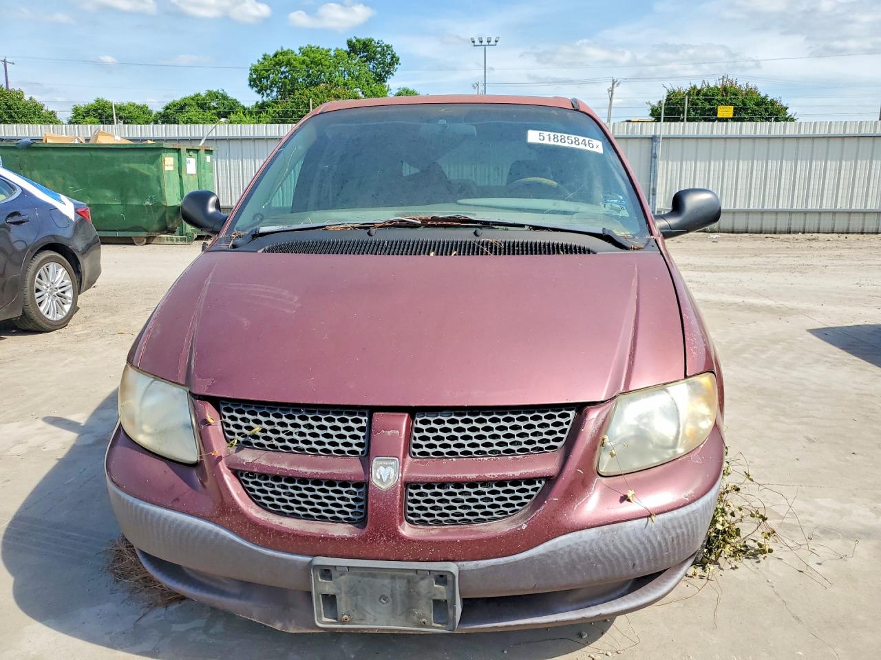 2001 Dodge Caravan Se Burgundy vin: 1B4GP25371B169928