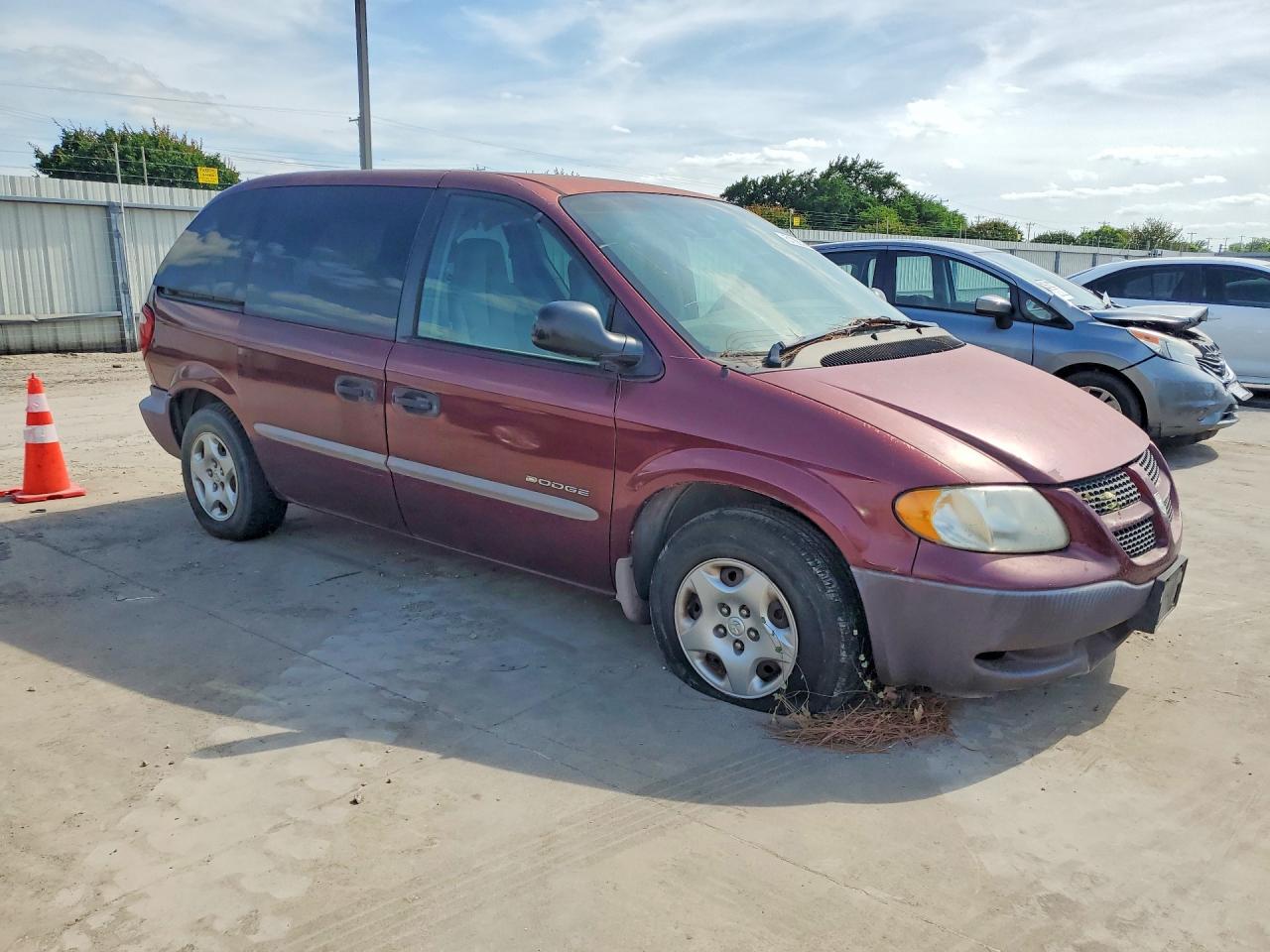 2001 Dodge Caravan Se Burgundy vin: 1B4GP25371B169928