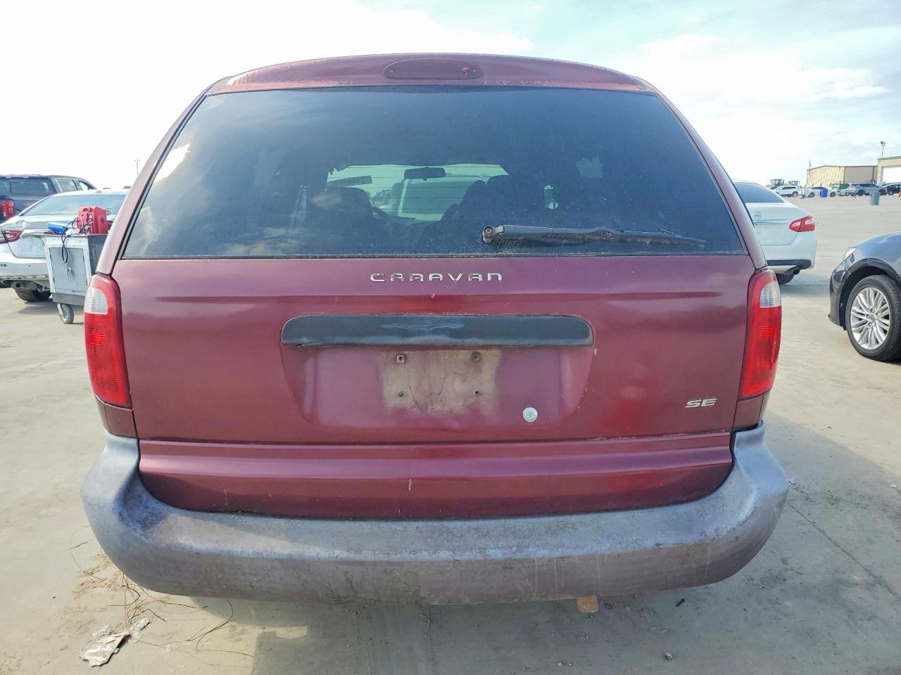 2001 Dodge Caravan Se Burgundy vin: 1B4GP25371B169928