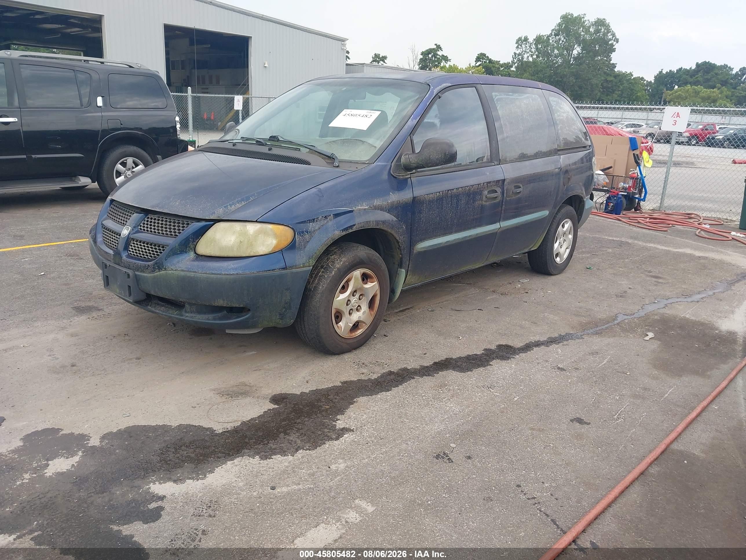 2002 Dodge Caravan Se Blue vin: 1B4GP25392B739316