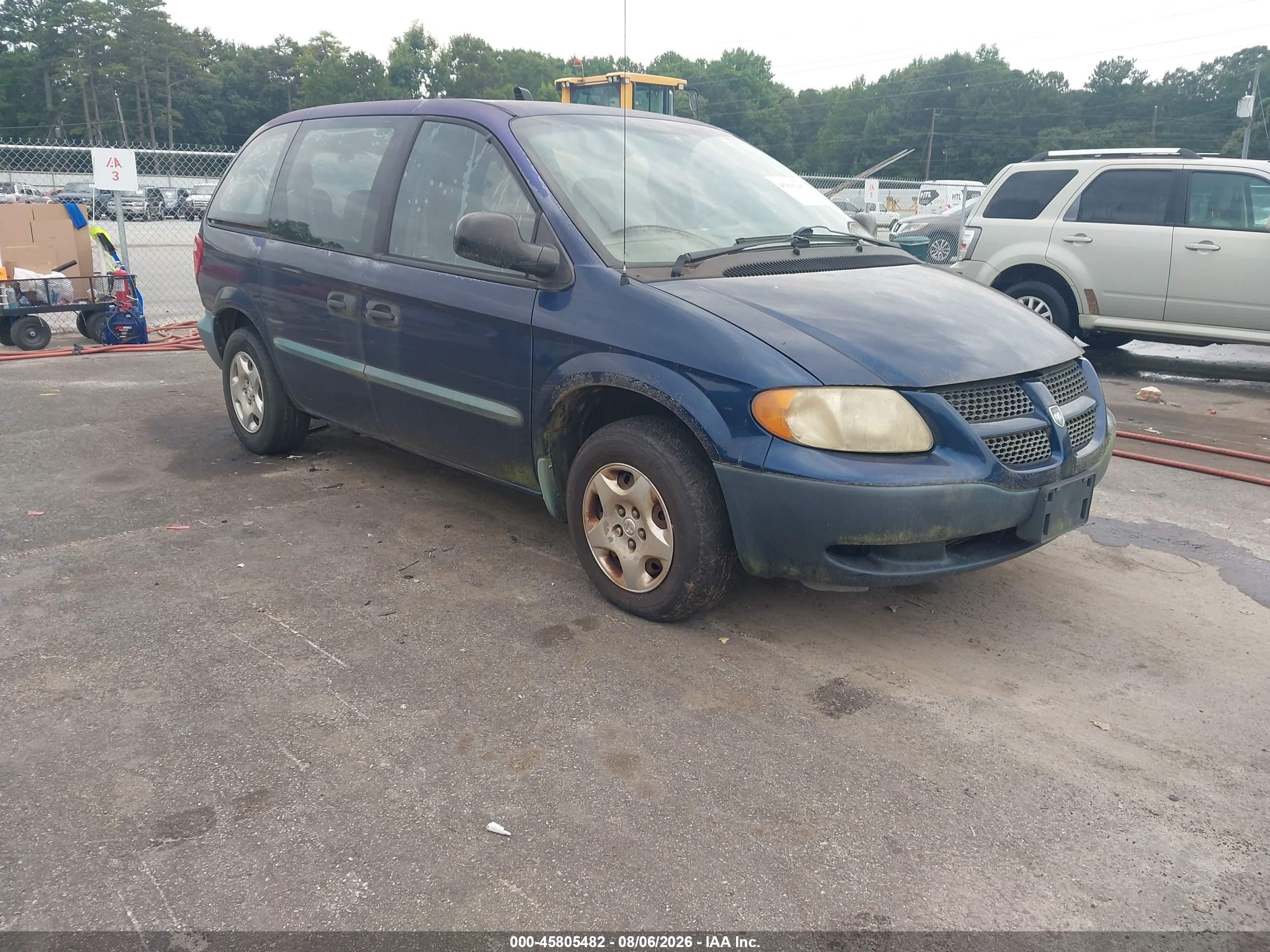 2002 Dodge Caravan Se Blue vin: 1B4GP25392B739316