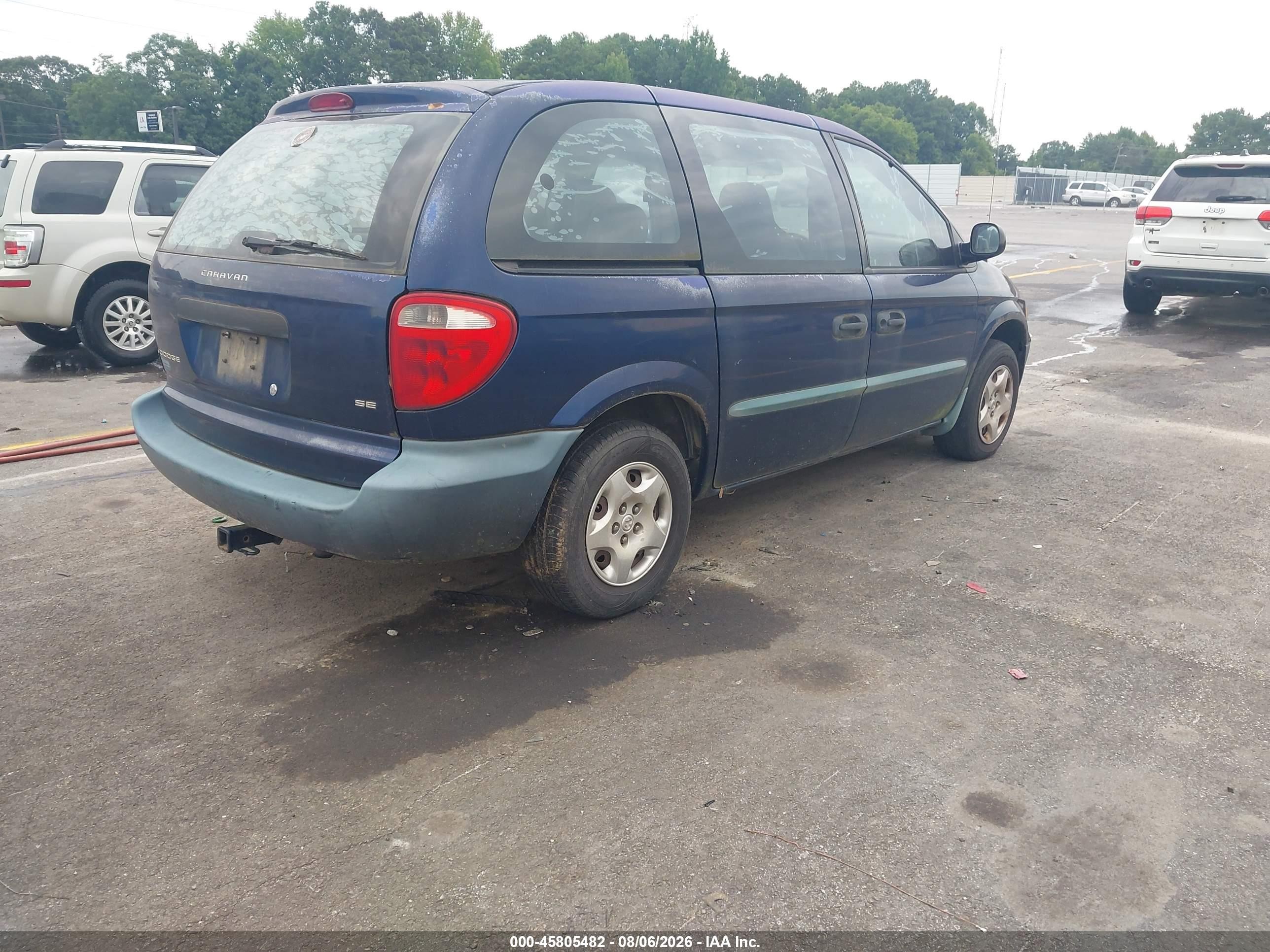 2002 Dodge Caravan Se Blue vin: 1B4GP25392B739316