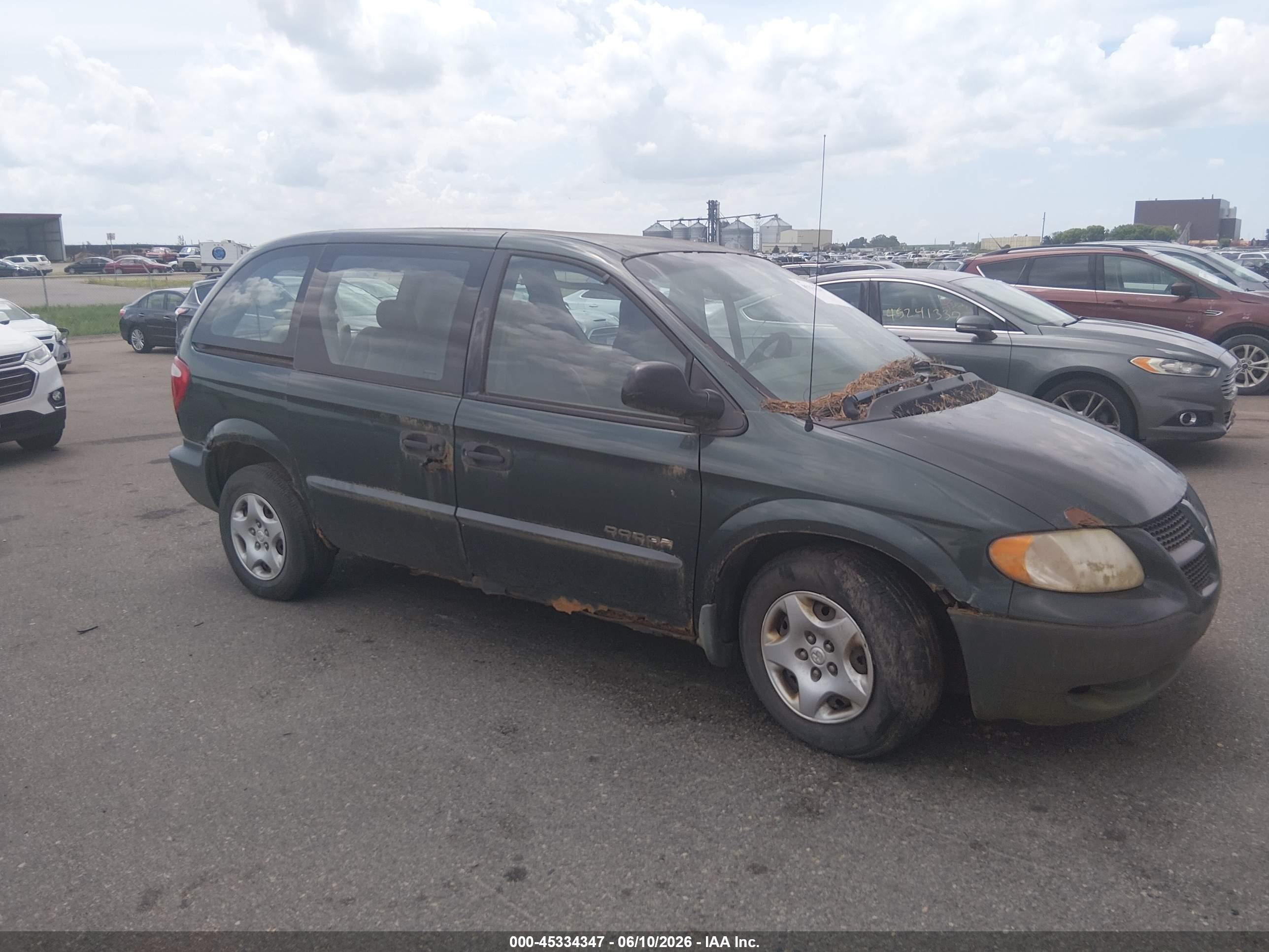 2001 Dodge Caravan Se Green vin: 1B4GP25B31B118711