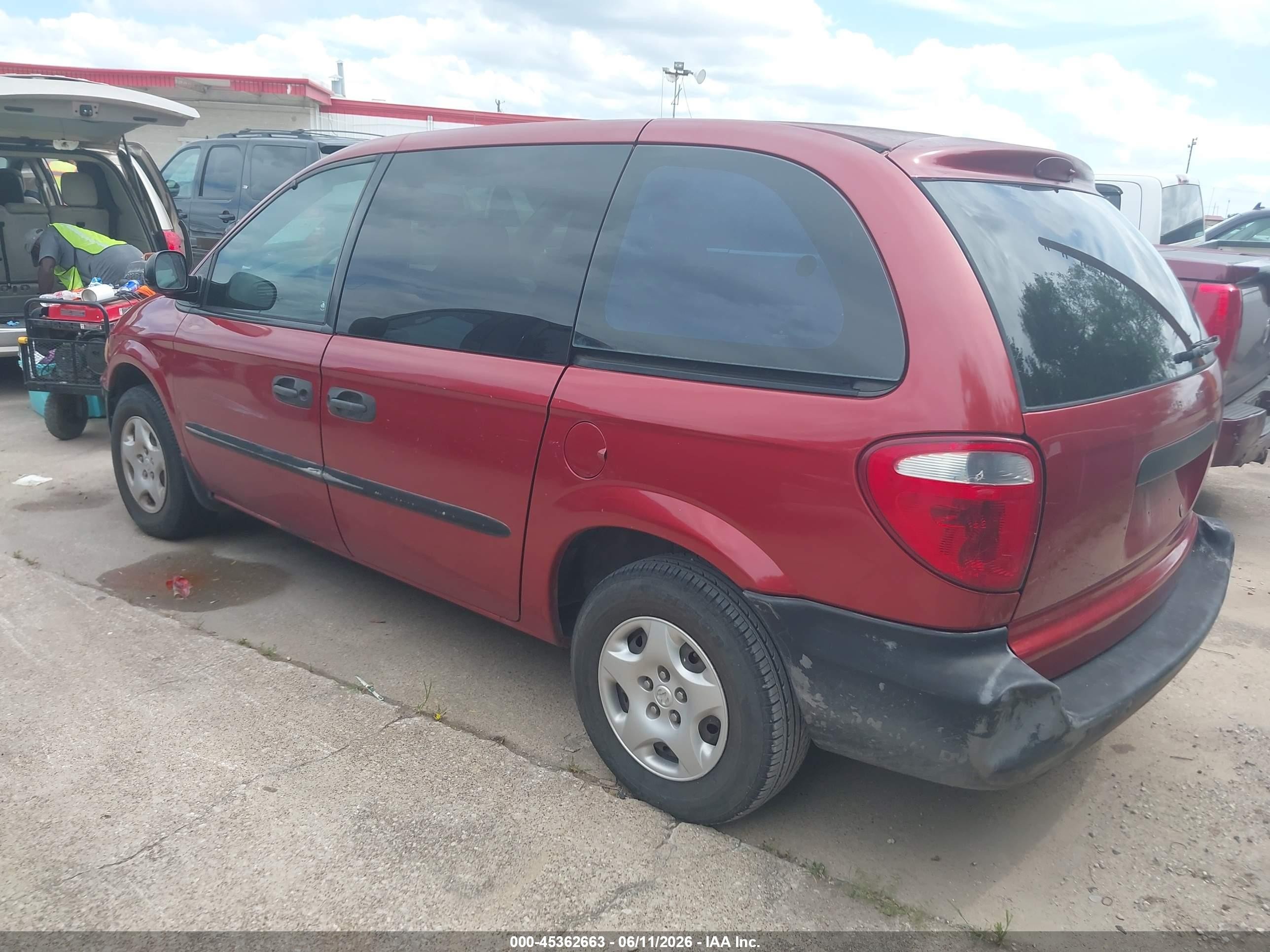 2001 Dodge Caravan Se Red vin: 1B4GP25B81B118493