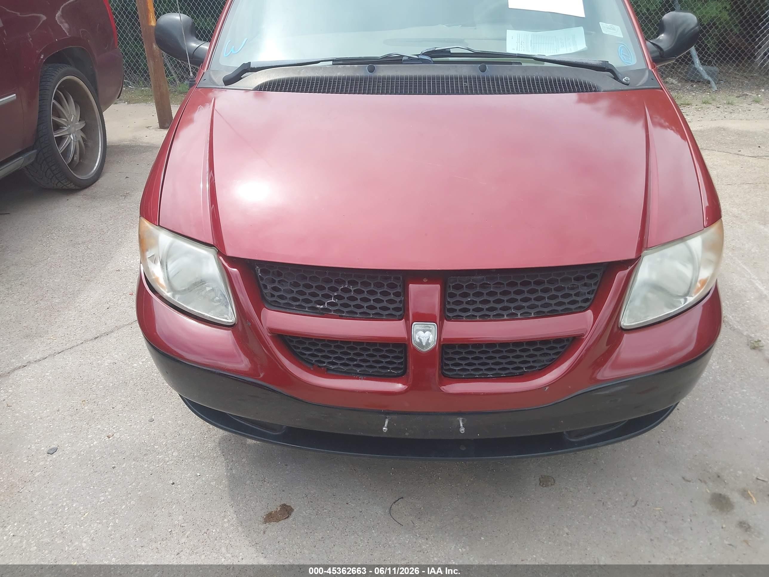 2001 Dodge Caravan Se Red vin: 1B4GP25B81B118493