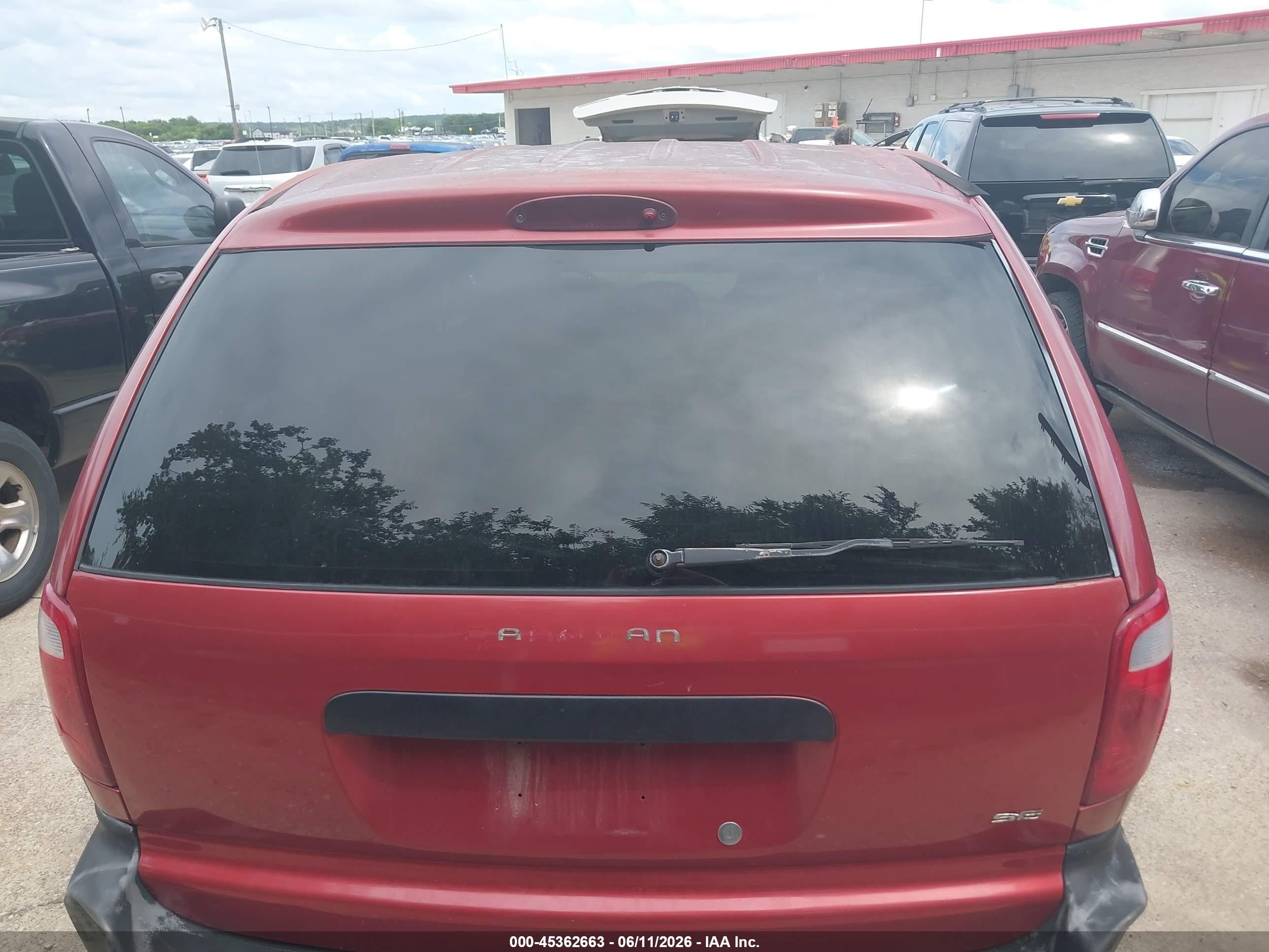 2001 Dodge Caravan Se Red vin: 1B4GP25B81B118493
