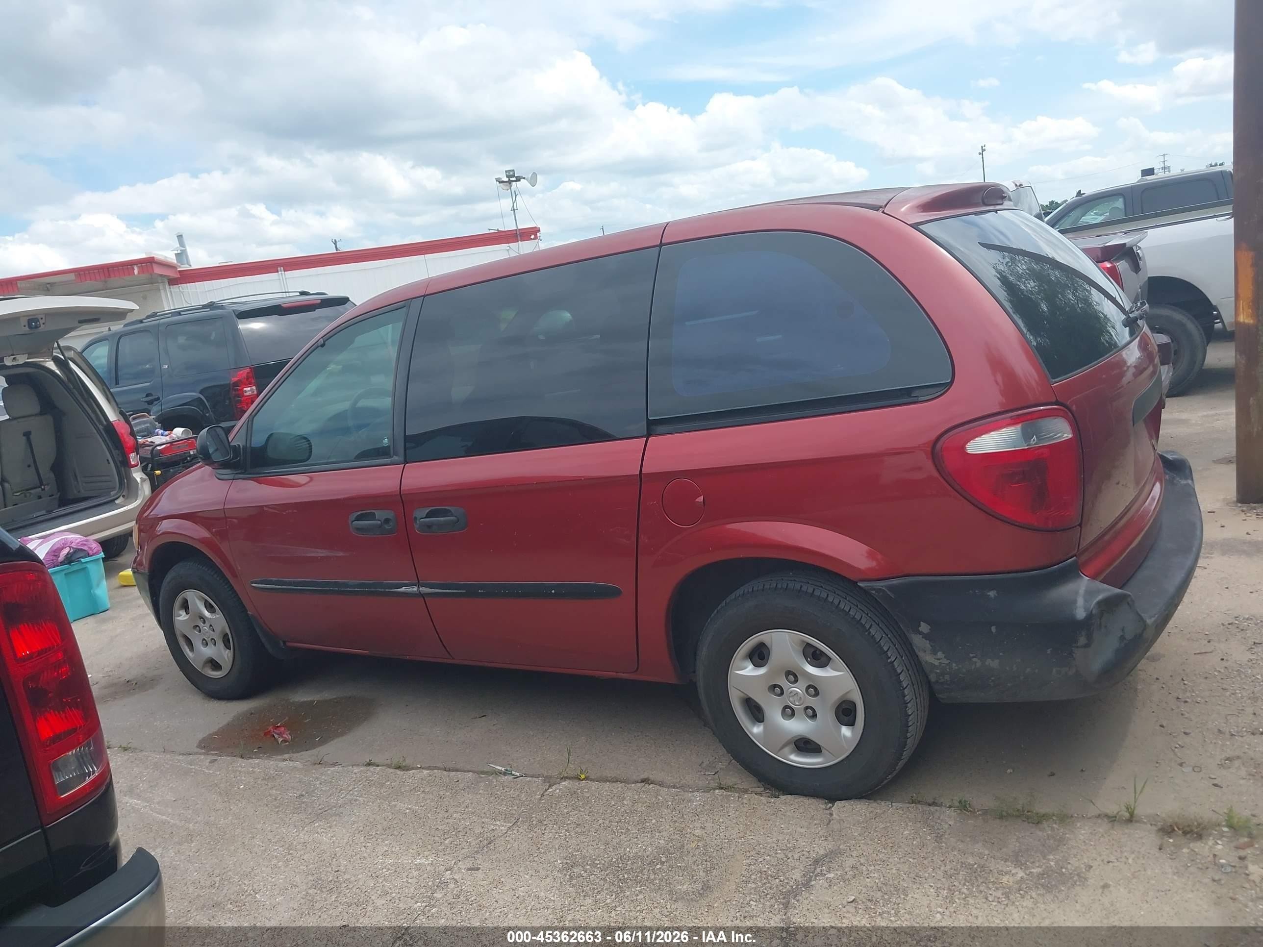 2001 Dodge Caravan Se Red vin: 1B4GP25B81B118493
